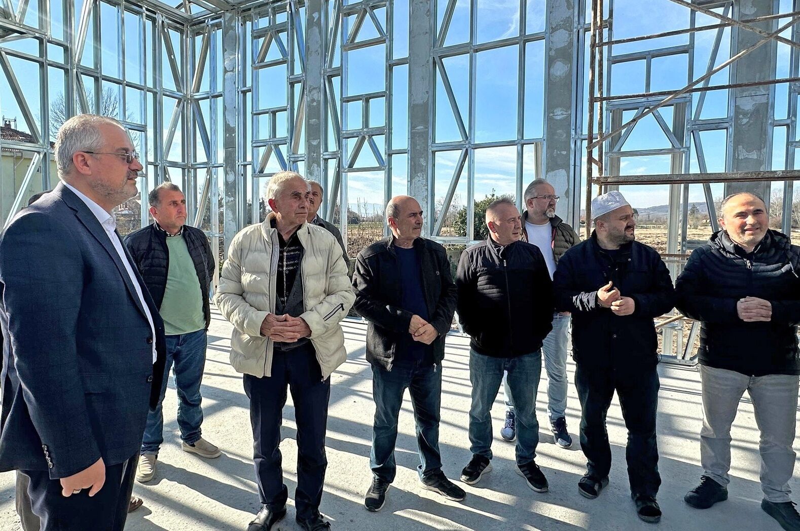 Başkan Hamit Kılıç; Adaköy Mahallesi Cami Inşaatında İncelemelerde Bulundu (3)