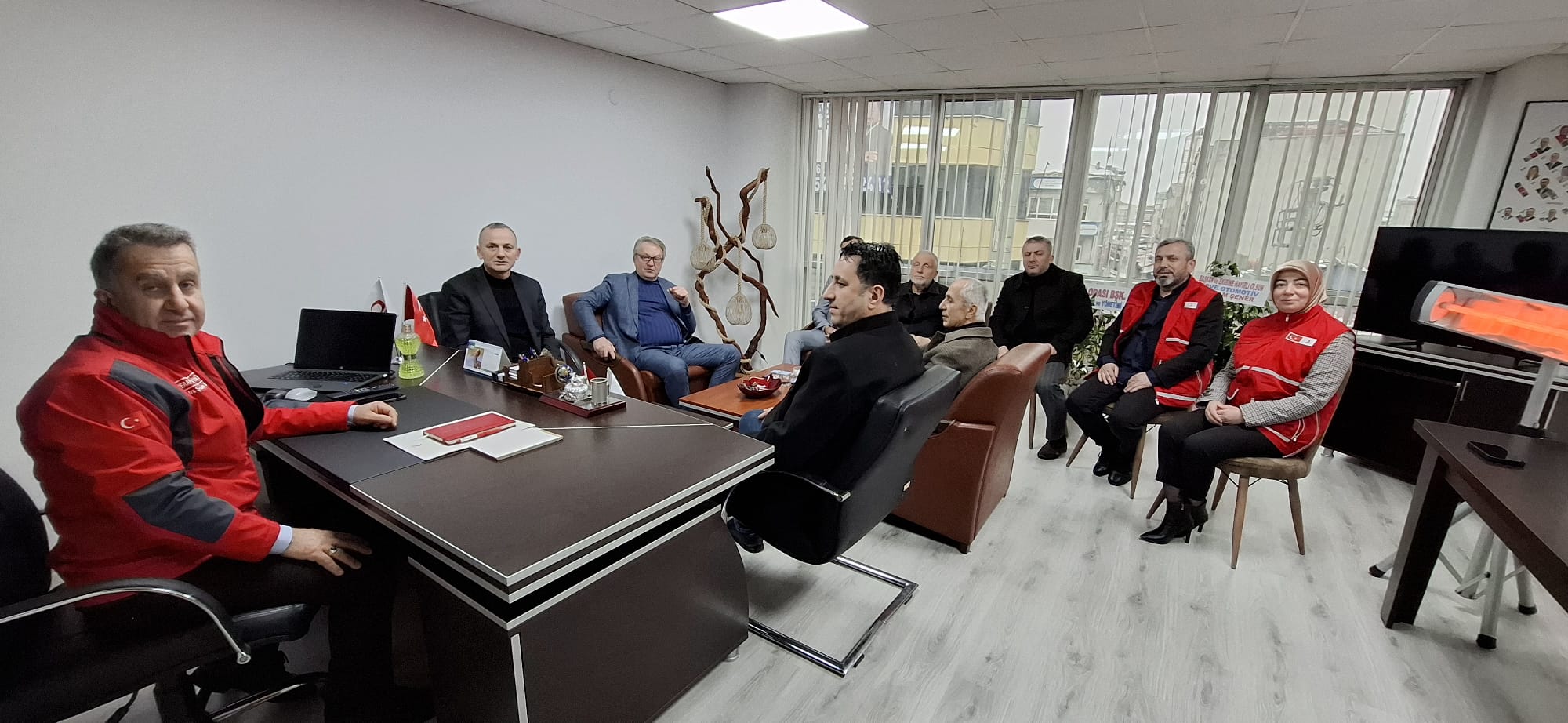 Bafra Yeniden Refah Partisi’nden Kızılay Şube Başkanı Şerafettin Şahin’e Ziyaret (2)