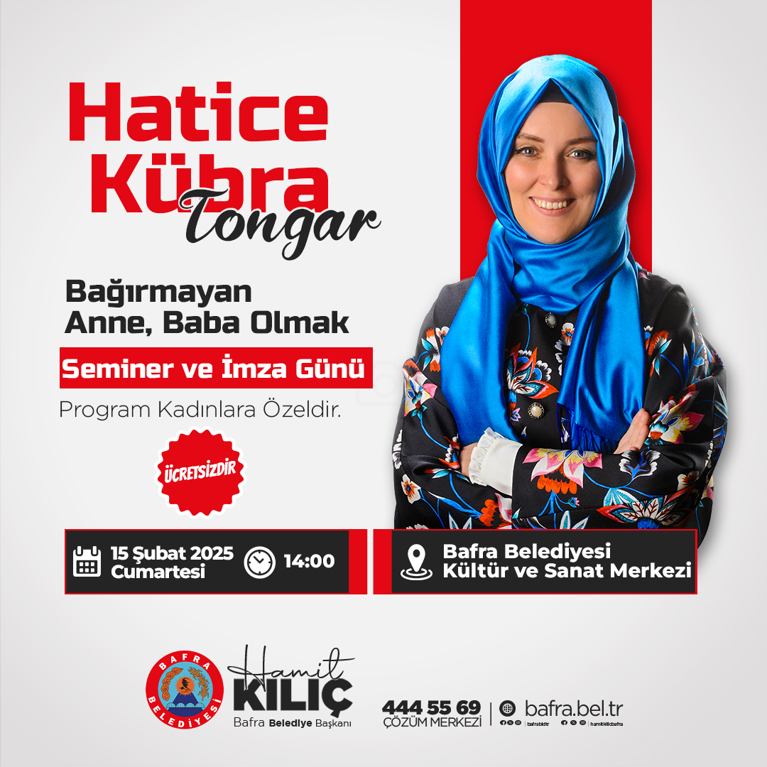 Bafra’da “Bağırmayan Anne, Baba Olmak” Semineri Düzenlenecek