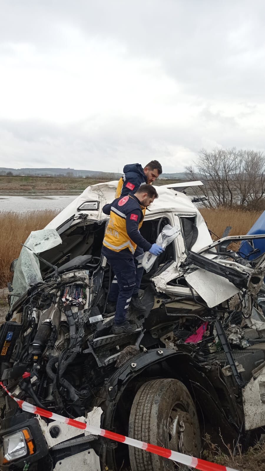 Bafra'da Sedde Yolunda Trafik Kazazı 1 Ölü (1)