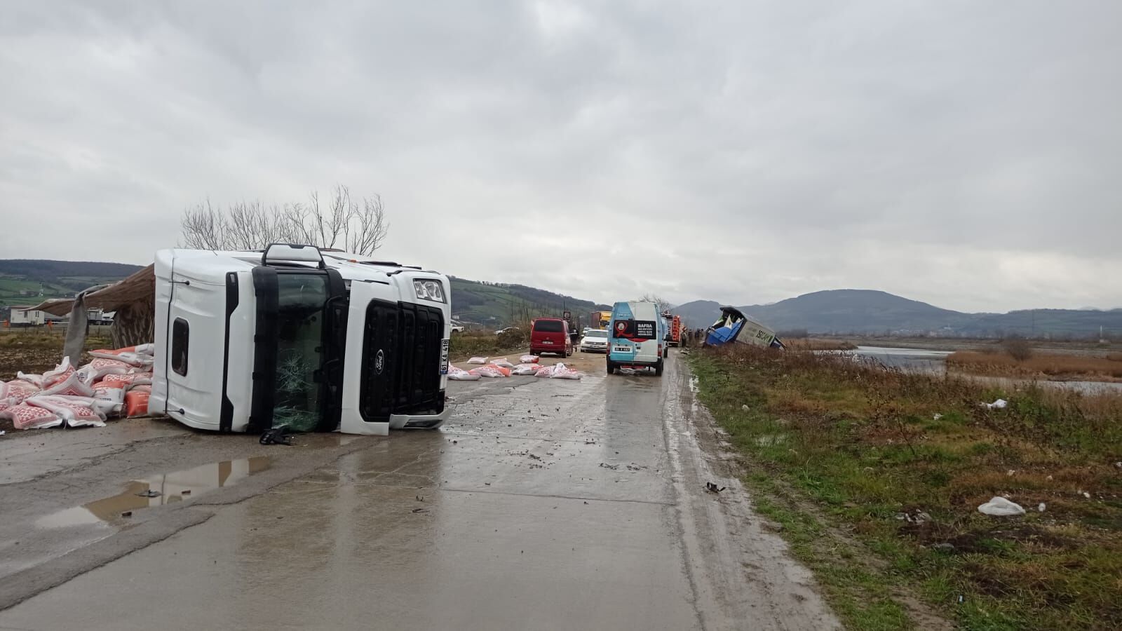 Bafra'da Sedde Yolunda Trafik Kazazı 1 Ölü (2)