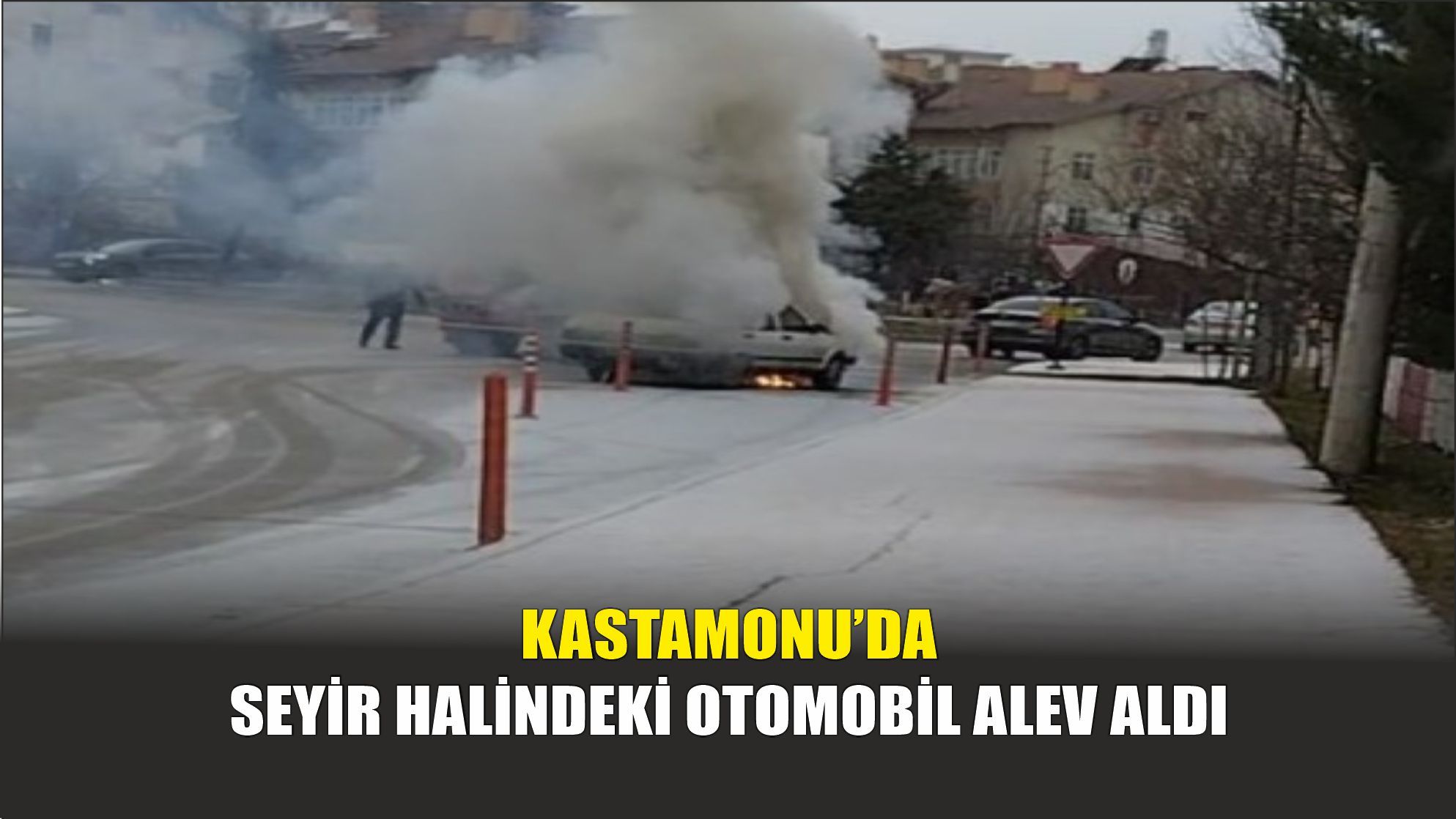 Kastamonu’da Seyir Halindeki Otomobil Alev Aldı