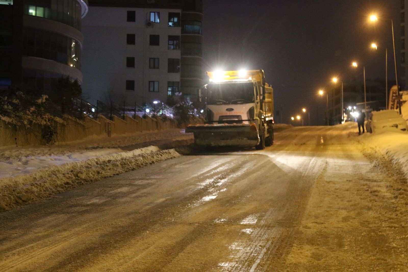 Samsun Atakum'da Karla Mücadele Çalışmaları