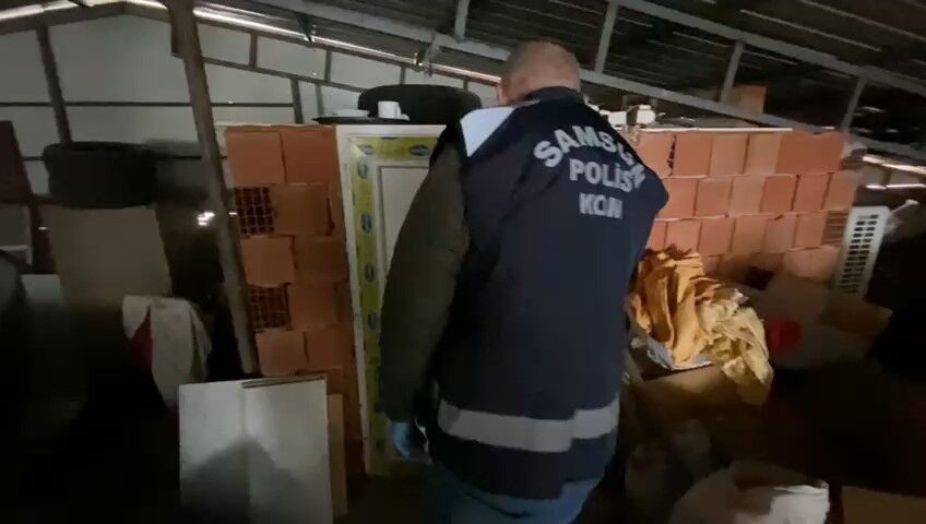 Samsun'da Kaçak Sigara Operasyonu 2
