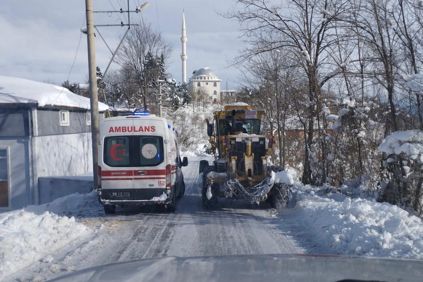 Samsun'da Kar Engeline Büyükşehir Desteği 5