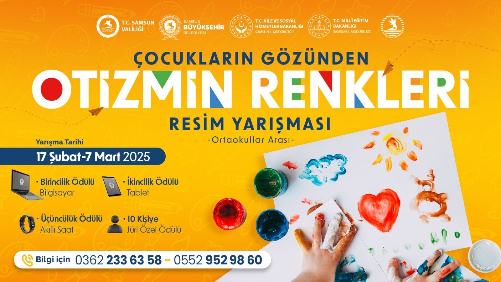 Samsun’da Ortaokullar Arası Otizm Temalı Resim Yarışması