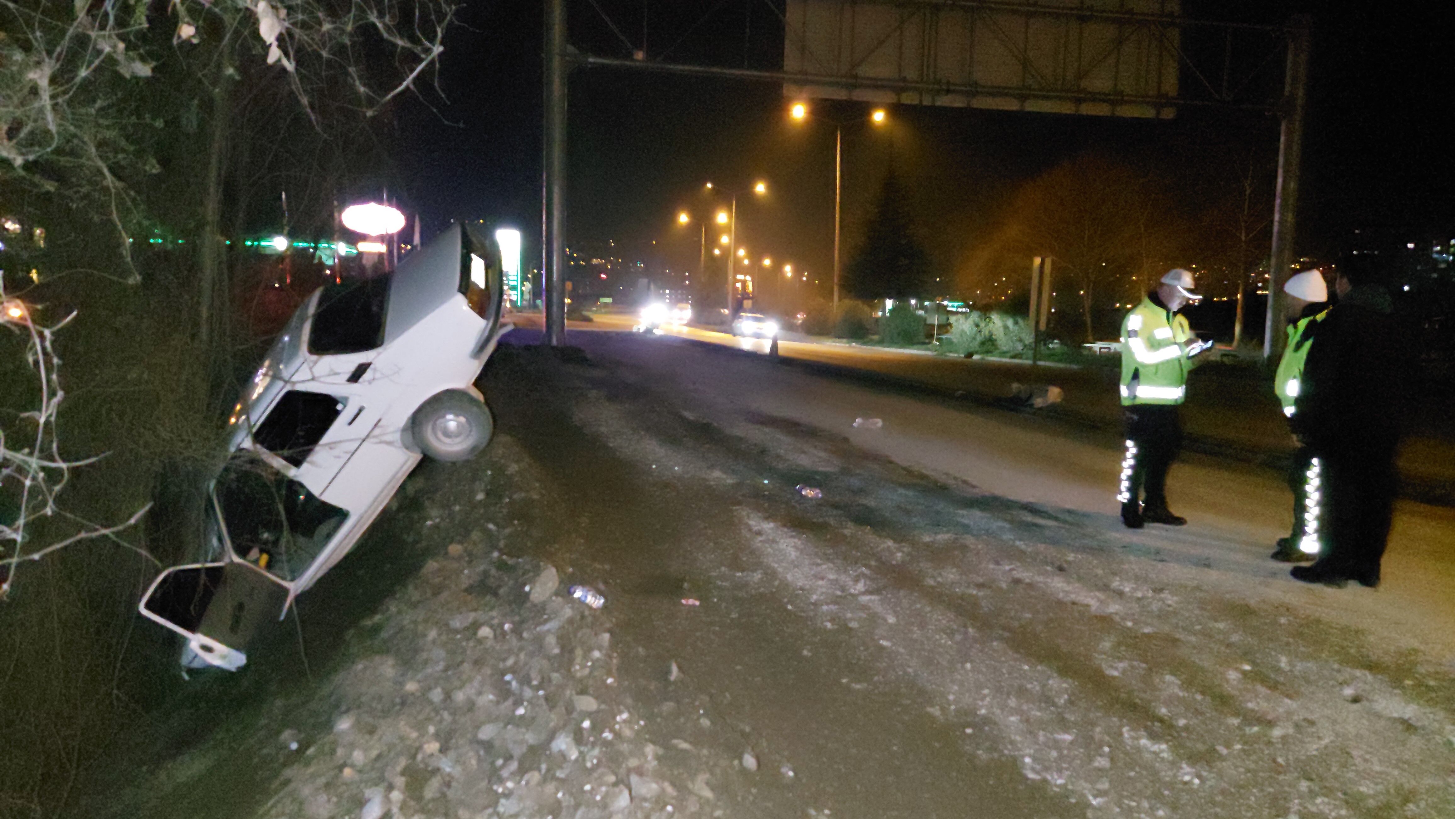Canik'de Trafik Kazası 1 Yaralı (1)
