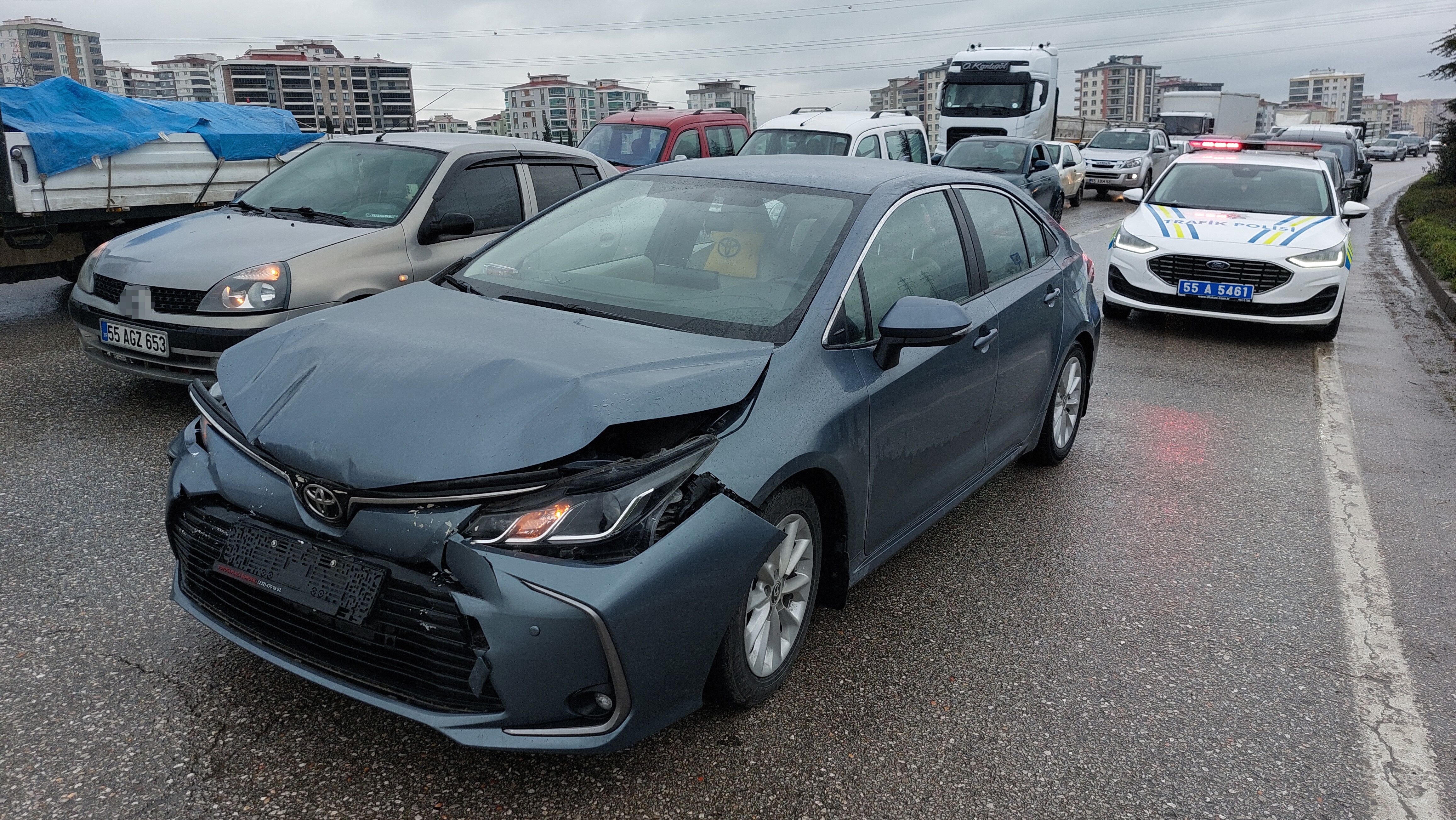 Samsun'da 9 Aracın Karıştığı Zincirleme Kaza (2)