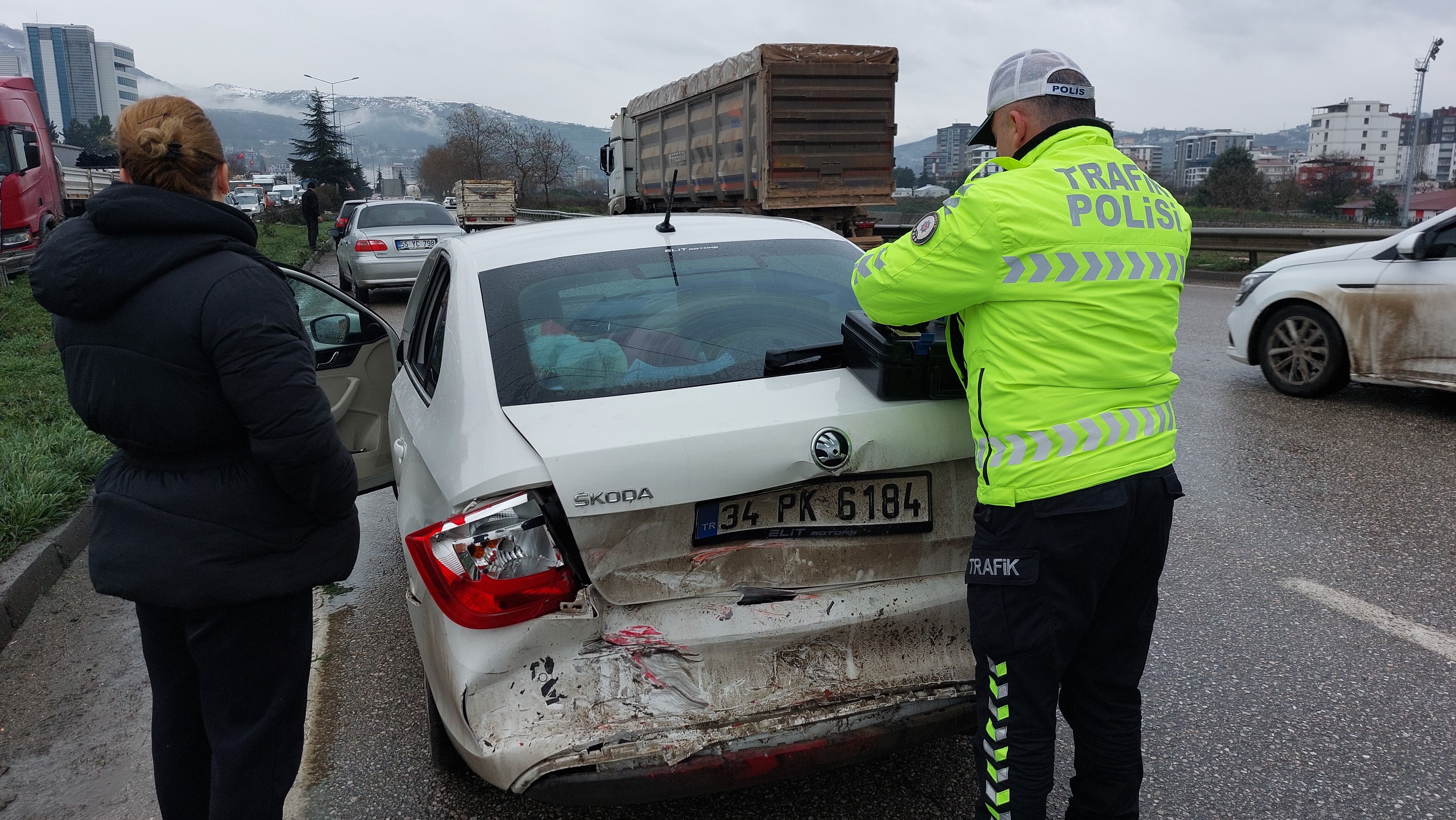 Samsun'da 9 Aracın Karıştığı Zincirleme Kaza (4)