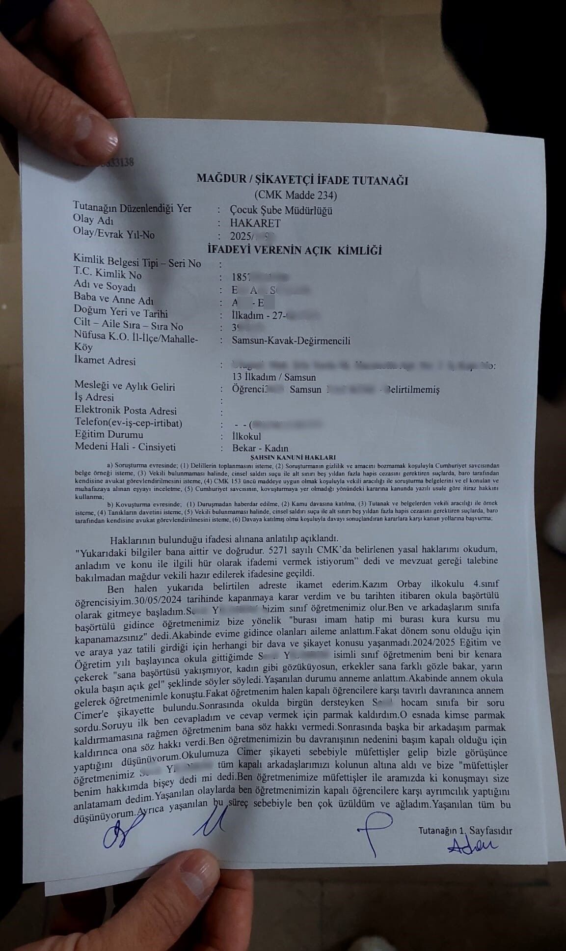 Öğretmenden Öğrenciye 'Başörtüsü Mobbingi' Iddiası (3)