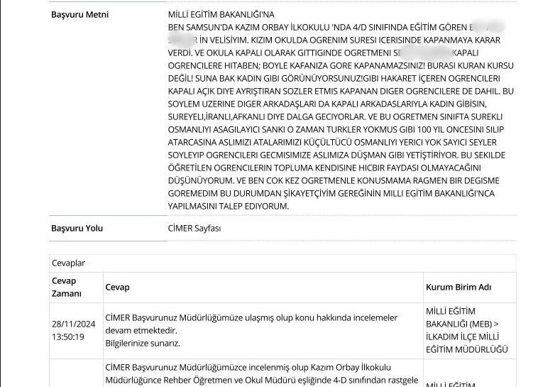 Öğretmenden Öğrenciye 'Başörtüsü Mobbingi' Iddiası (4)