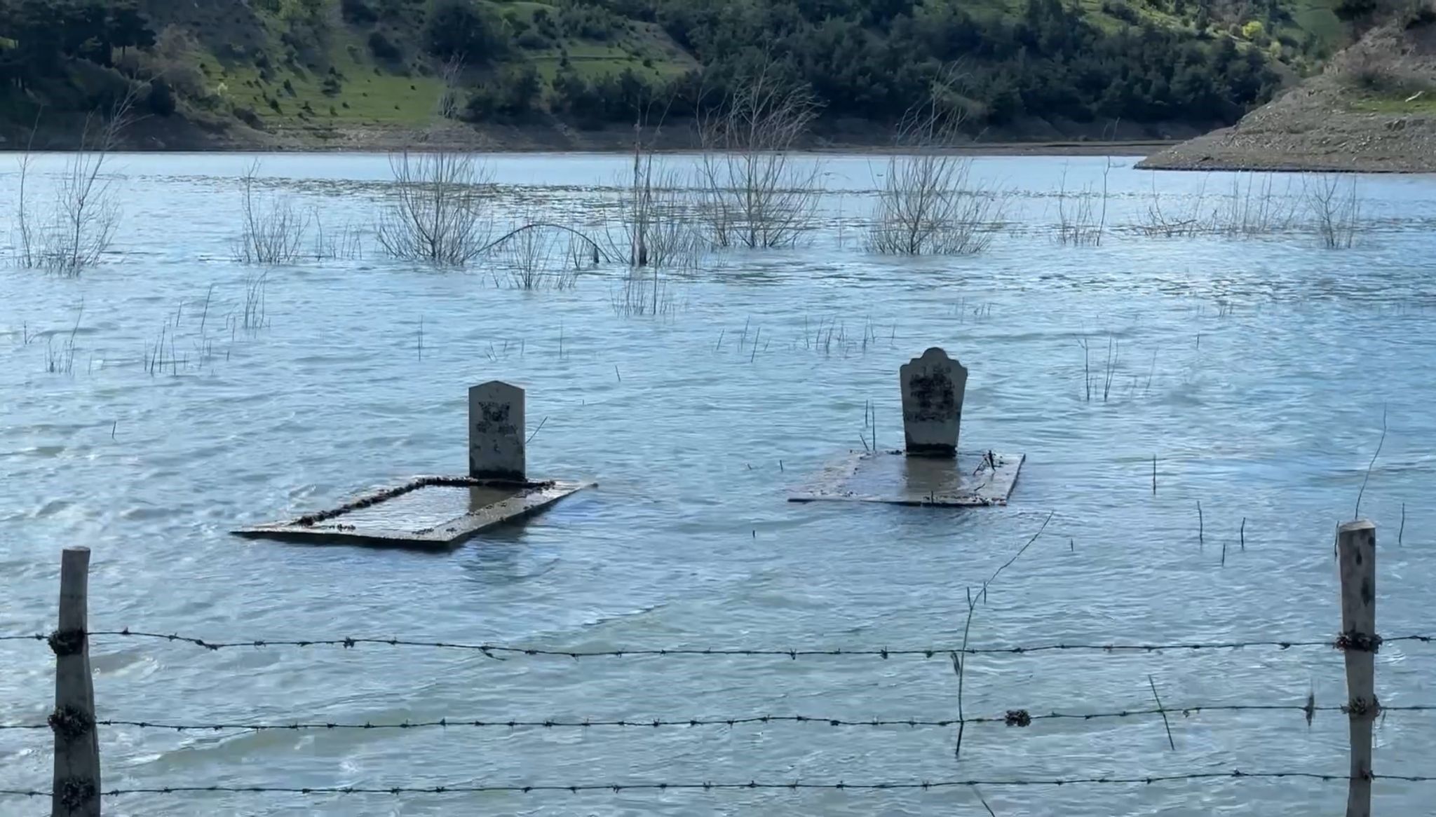 Samsun Su Altında Kalmış Mezarlar, Binlerce Balık Yavrusu (1)