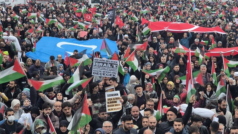 Samsun'da Meydan Filistin'e Destek Için Doldu (4)