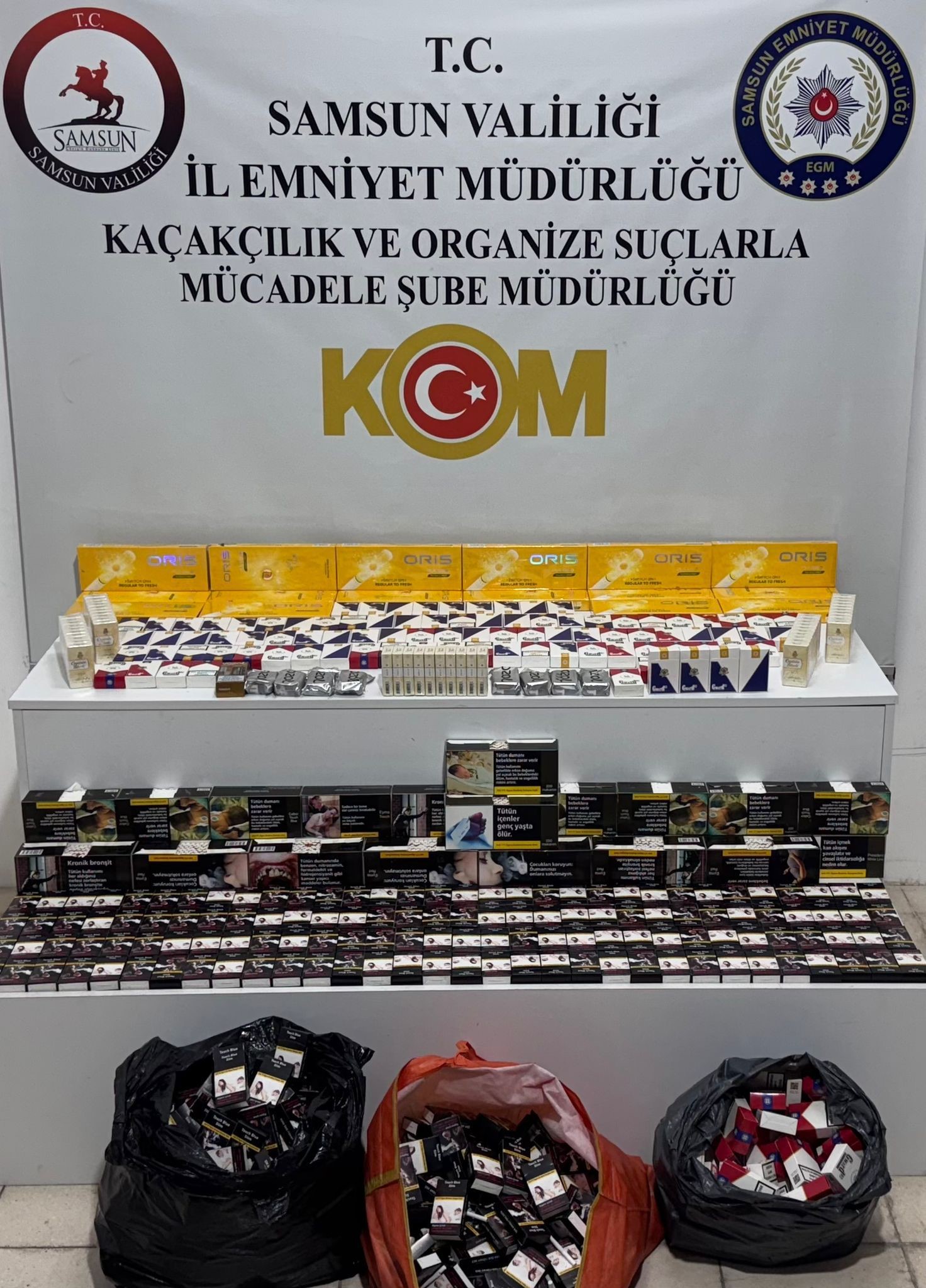 Samsun'da 17 Bin 760 Adet Doldurulmuş Makaron Sigara Ele Geçirildi
