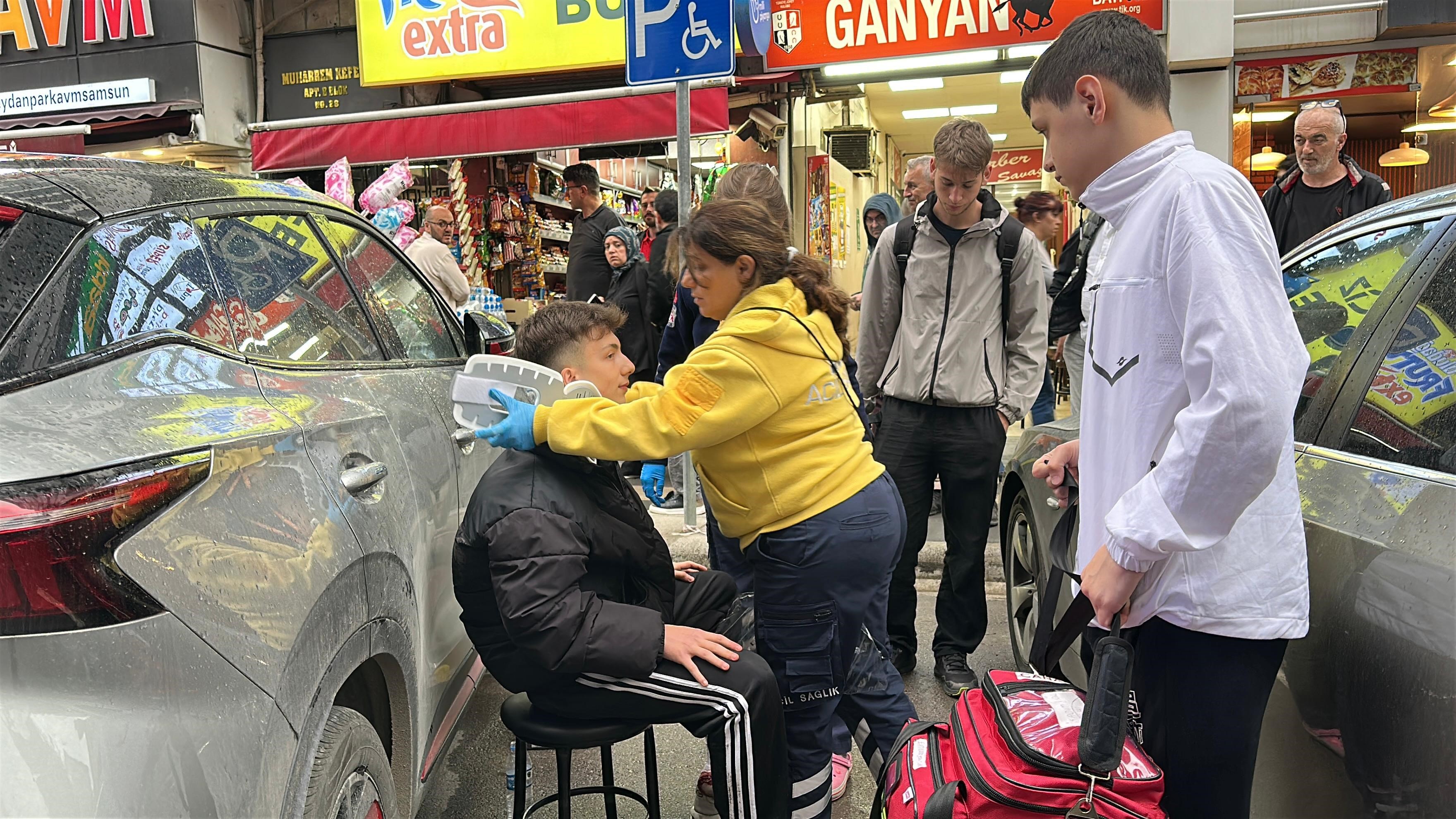 Yağmur Nedeniyle Kayganlaşan Yolda Motosiklet Kaza Yaptı