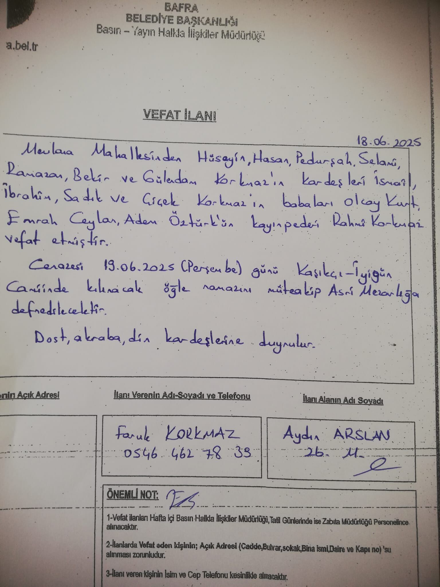 Bafra'da Vefat Edenler (3)-16