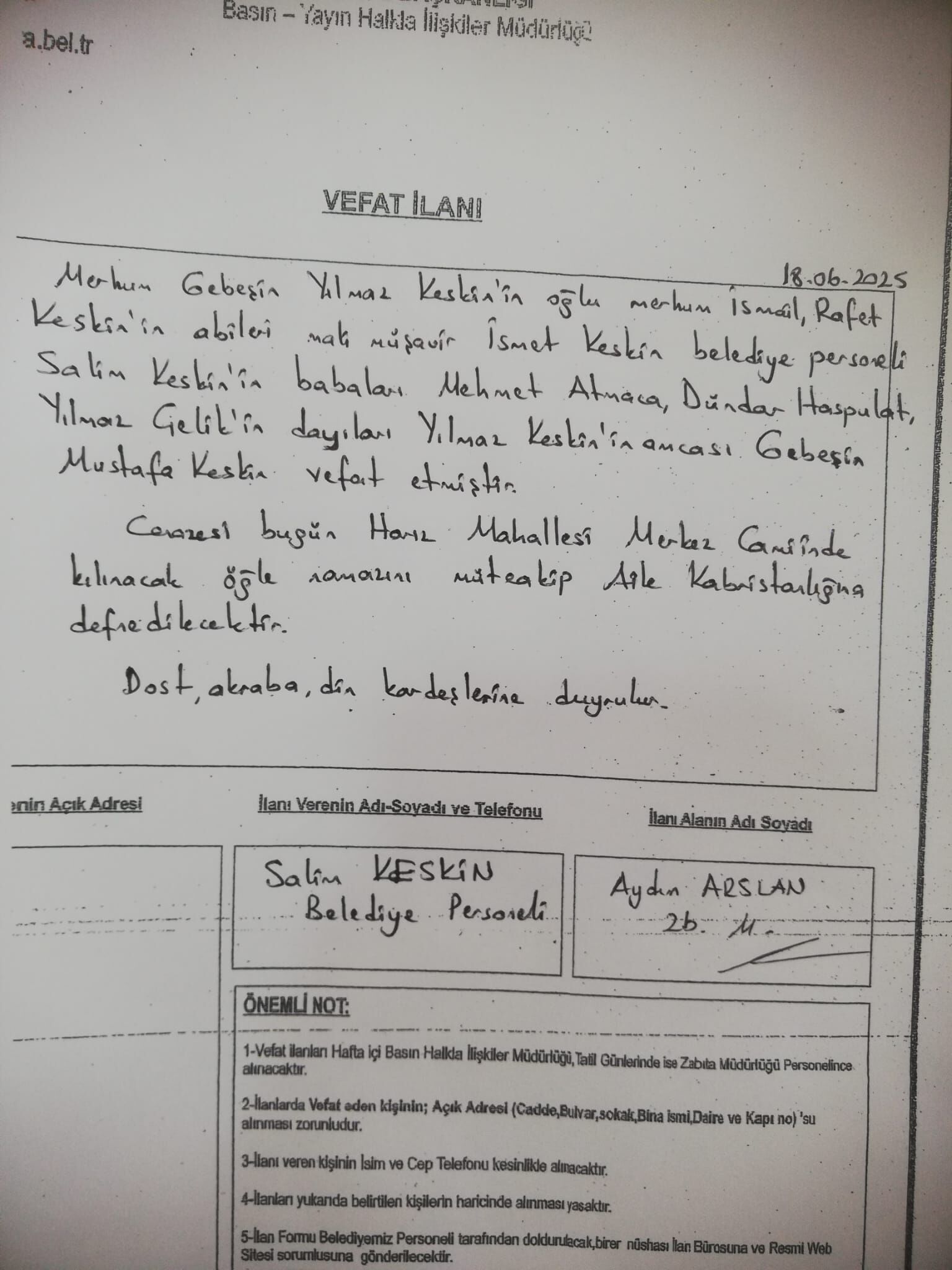 Bafra'da Vefat Edenler (5)-2