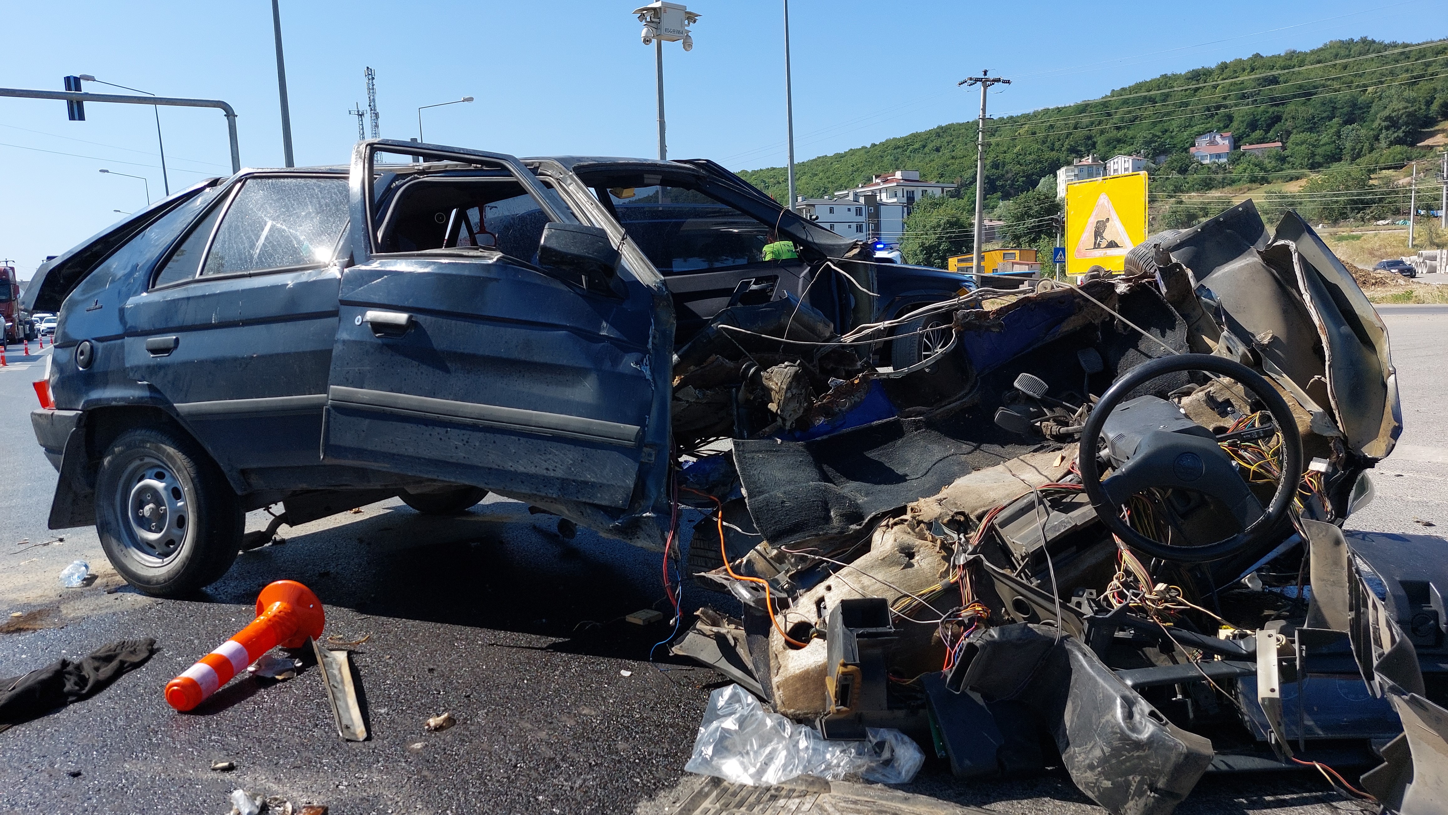 Samsun’da Zincirleme Kaza 3’Ü Ağır 4 Yaralı (2)