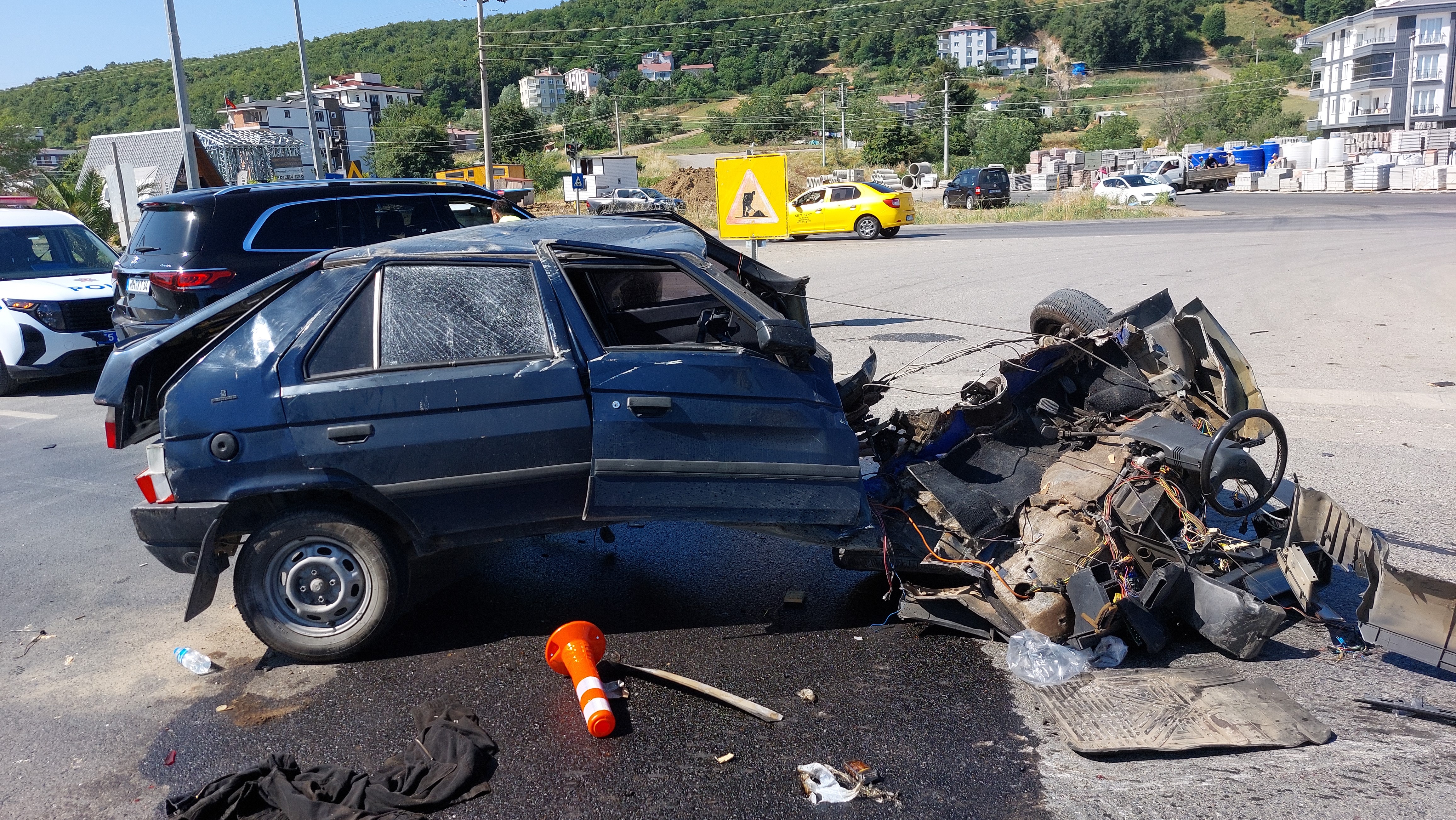 Samsun’da Zincirleme Kaza 3’Ü Ağır 4 Yaralı (3)