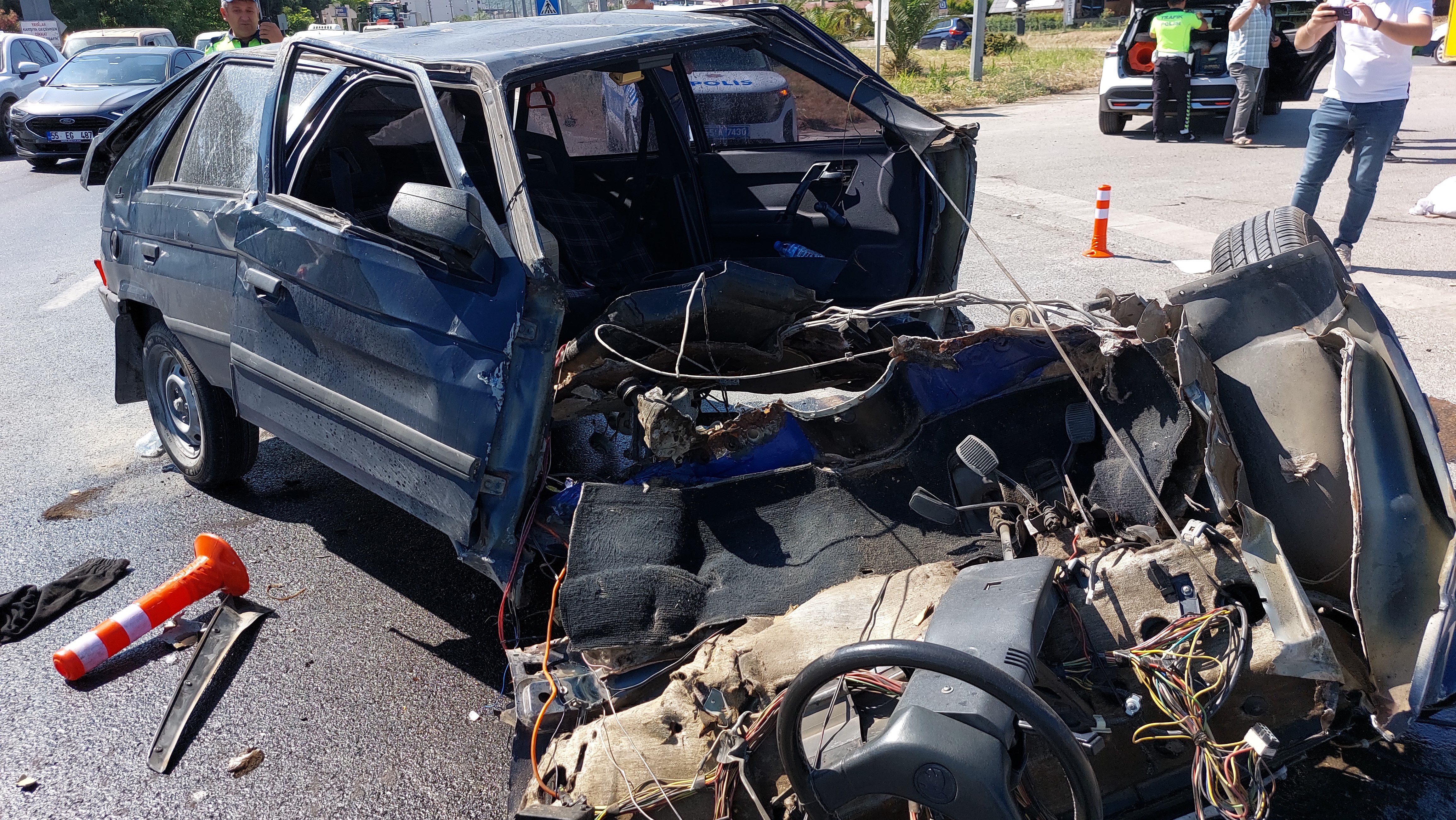 Samsun’da Zincirleme Kaza 3’Ü Ağır 4 Yaralı (5)