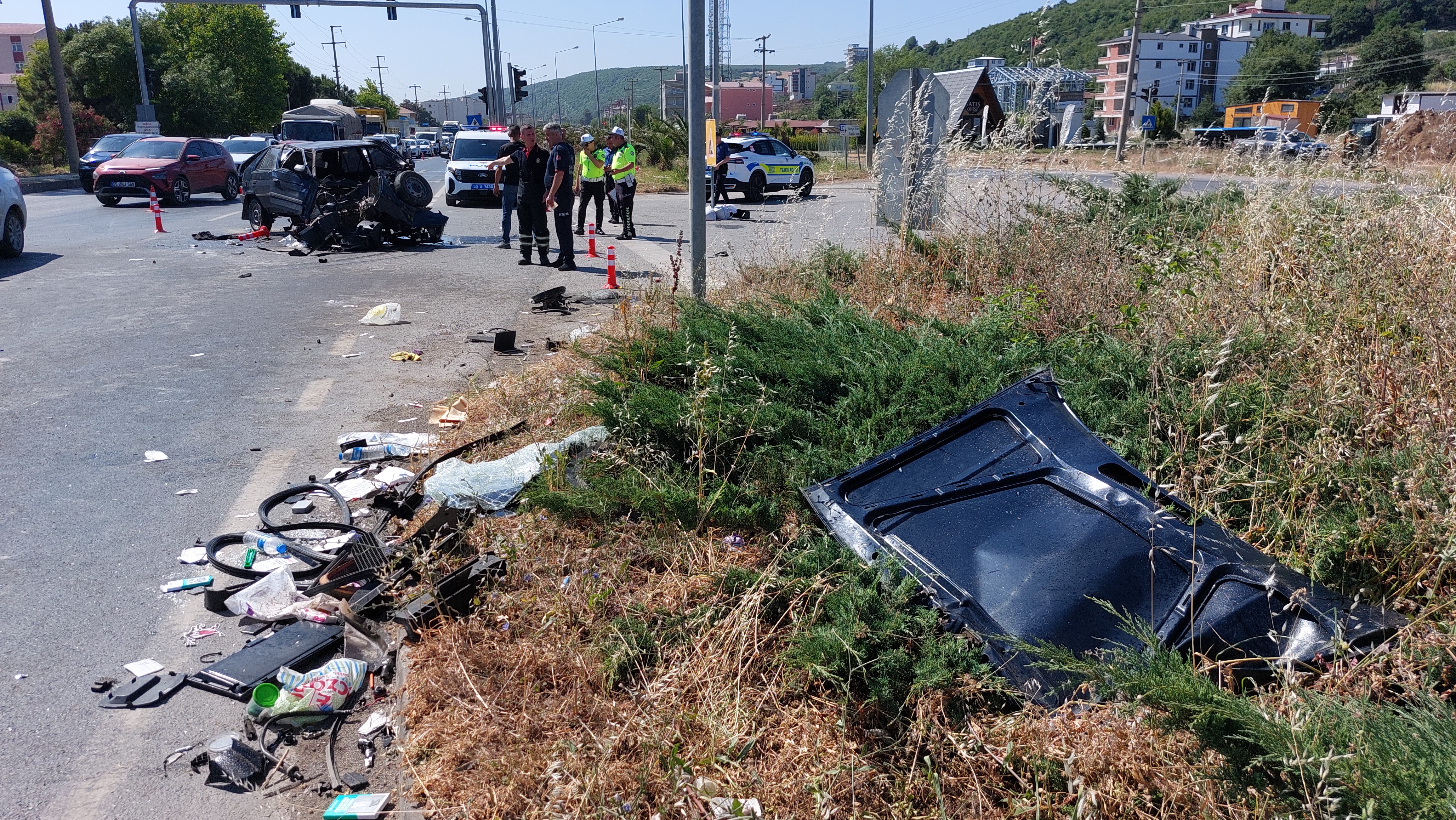 Samsun’da Zincirleme Kaza 3’Ü Ağır 4 Yaralı (6)
