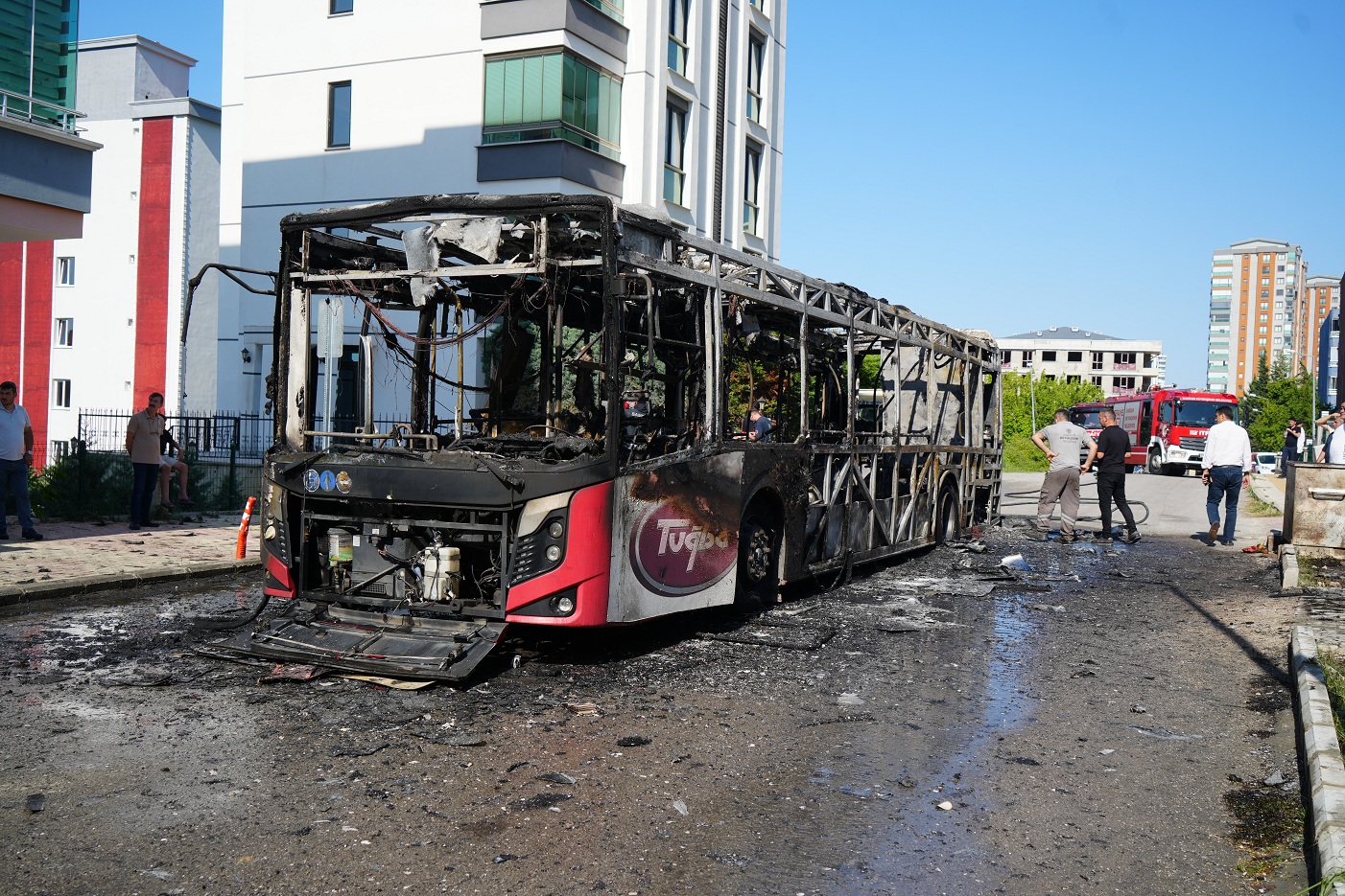Samsun'da Belediye Otobüsü Alevlere Teslim Oldu (4)