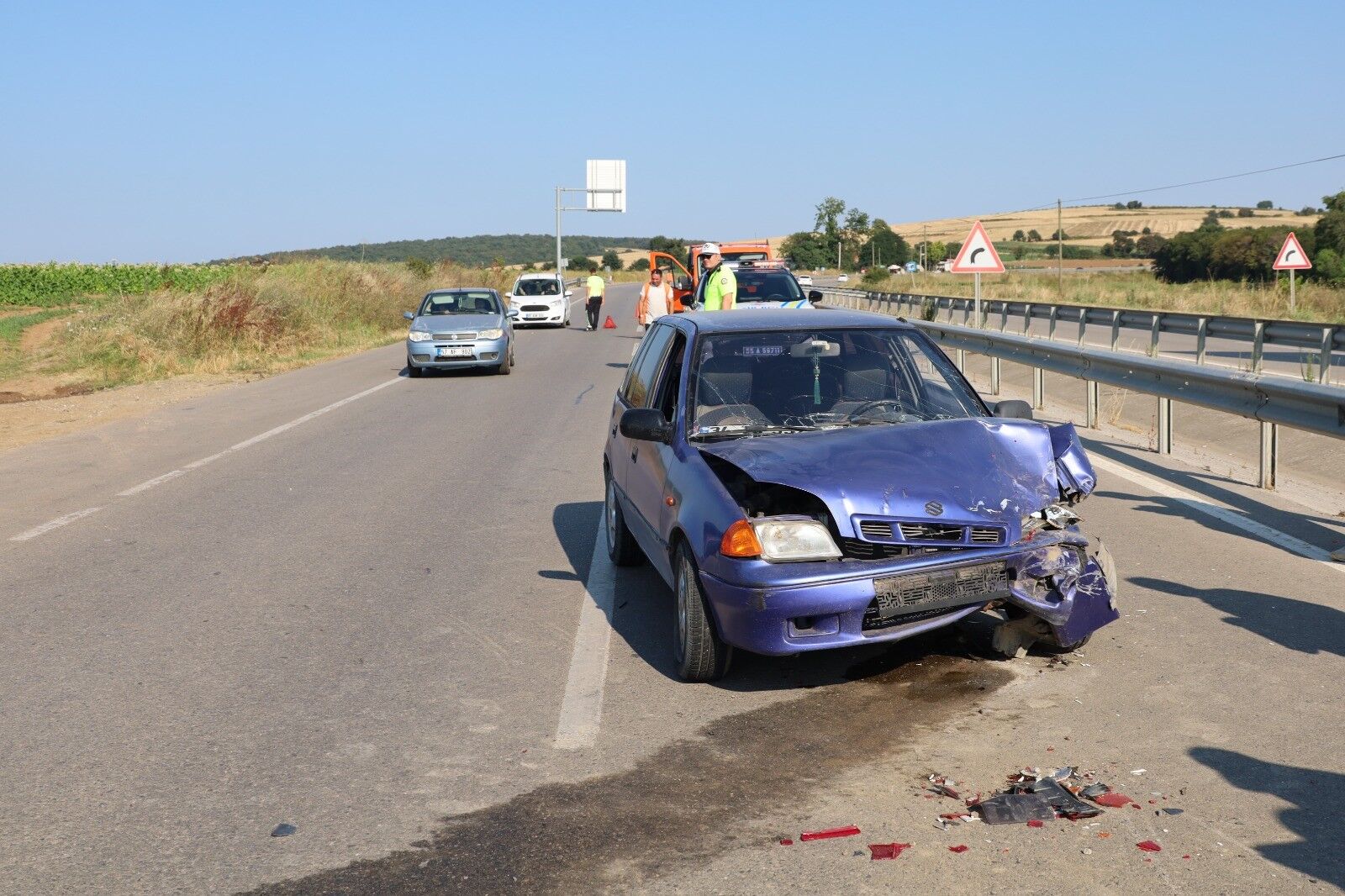 Bafra'da Trafik Kazası 4 Yaralı (2)