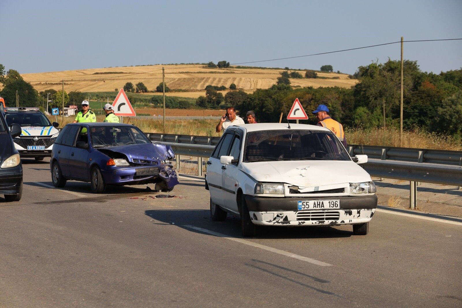 Bafra'da Trafik Kazası 4 Yaralı (4)
