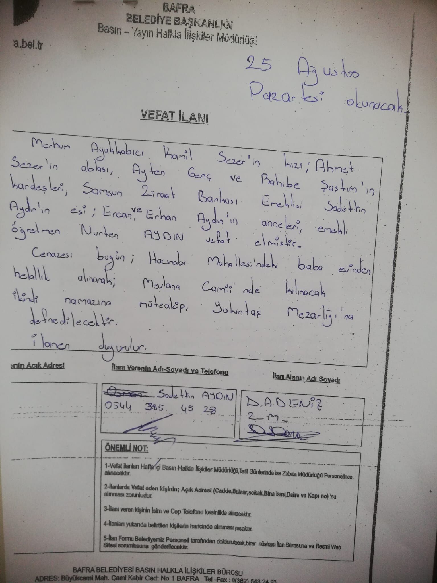 Bafra'da Vefat Edenler (3)-17
