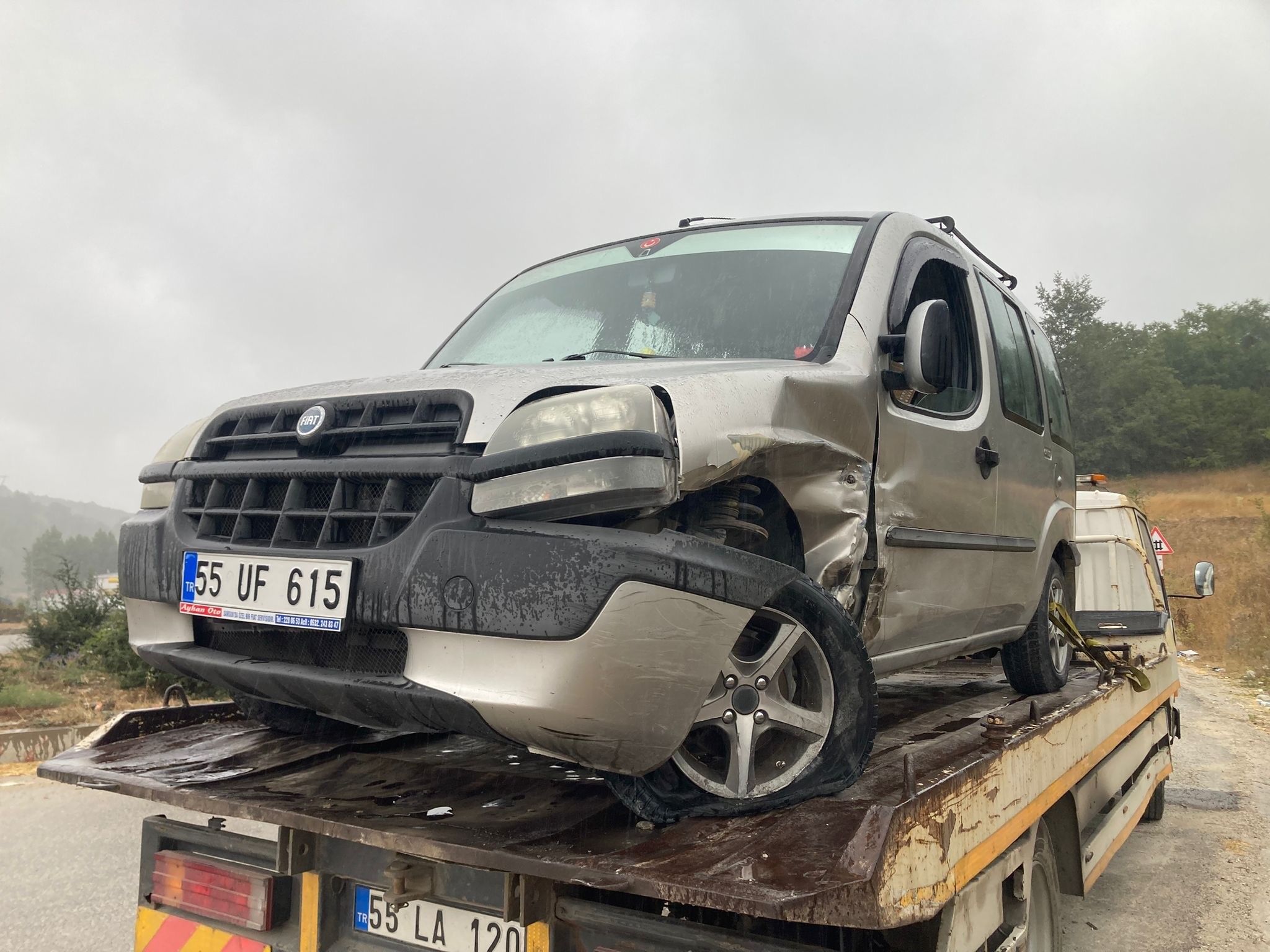 Kavak’da Trafik Kazas, 2 Yaralı 1