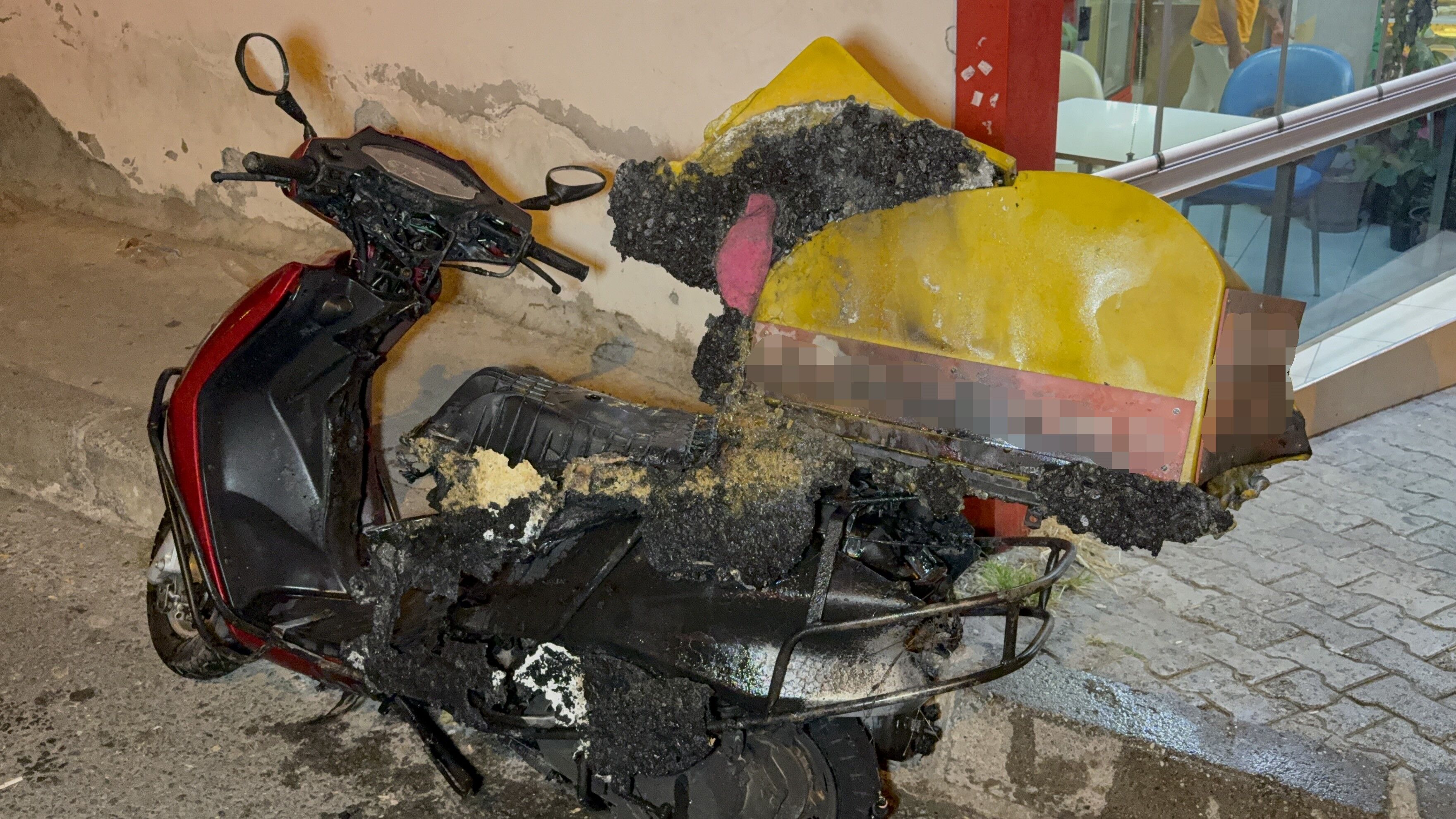 Samsun’da Seyir Halindeki Motosiklet Böyle Yandı (5)