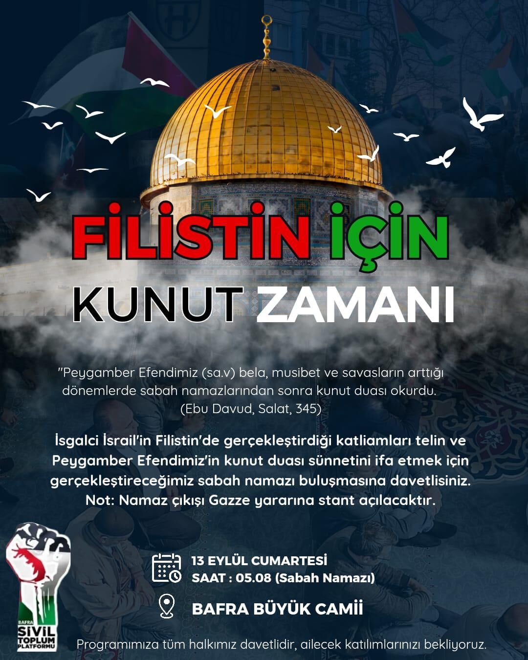 Filistin Ve Gazze Için Sabah Namazı Buluşmasına Davet-1