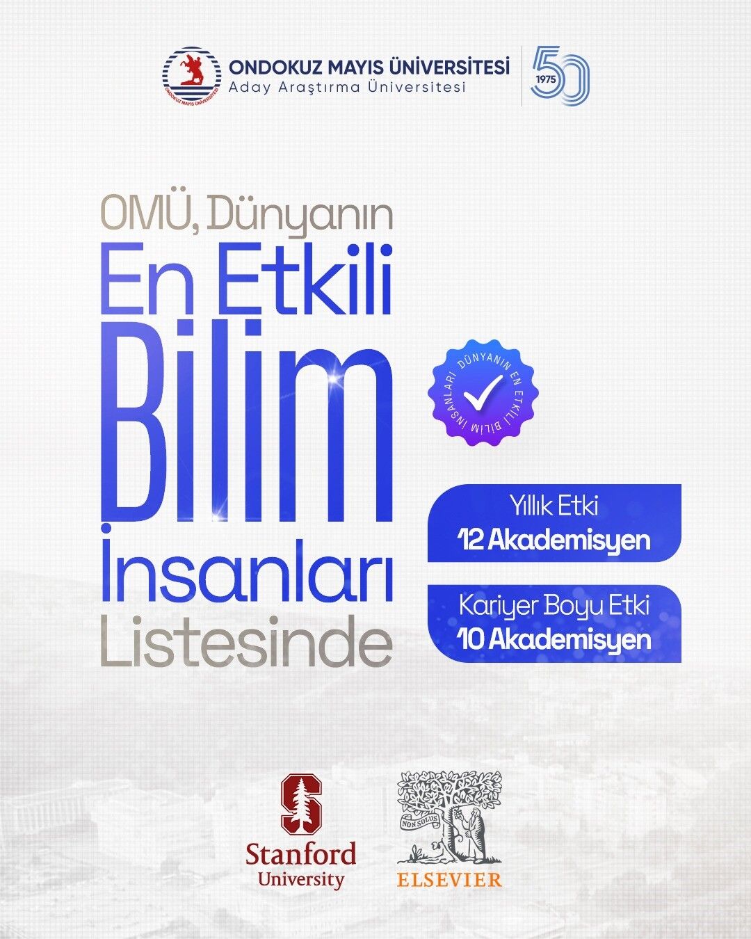 Omü’den 15 Akademisyen Dünyanın En Etkili Bilim İnsanları Listesinde Yer Aldı (2)
