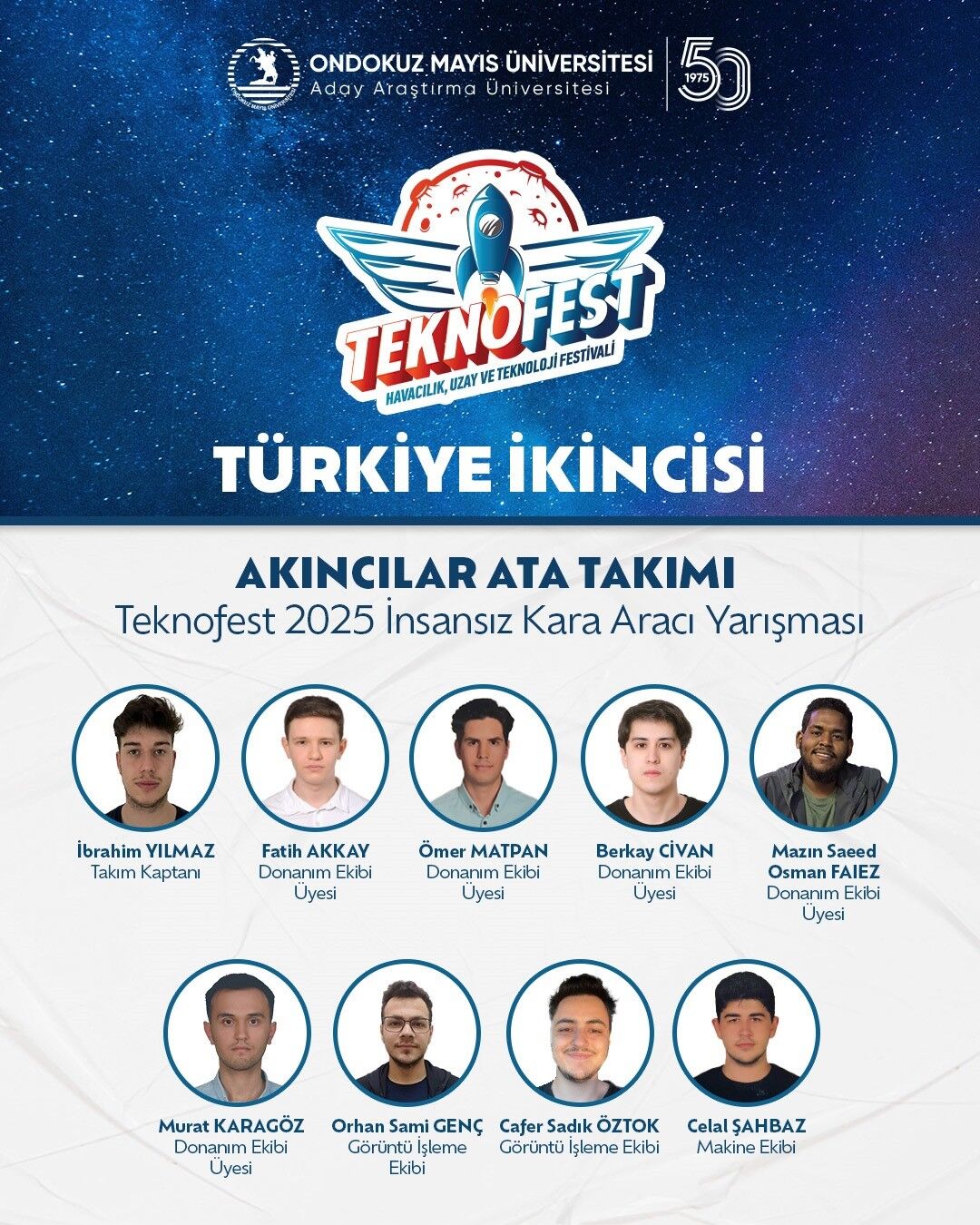 Omü'nün Teknofest 2025 Gururu