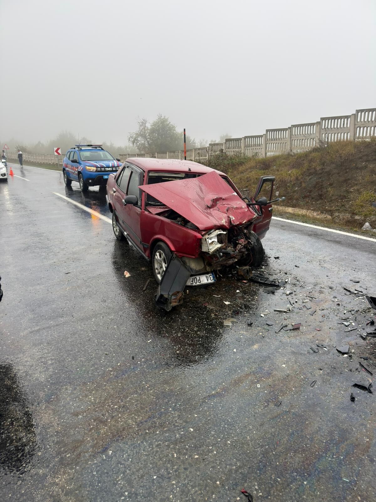 Alaçam'da Feci Kaza! Kafa Kafaya Çarpıştılar (3)