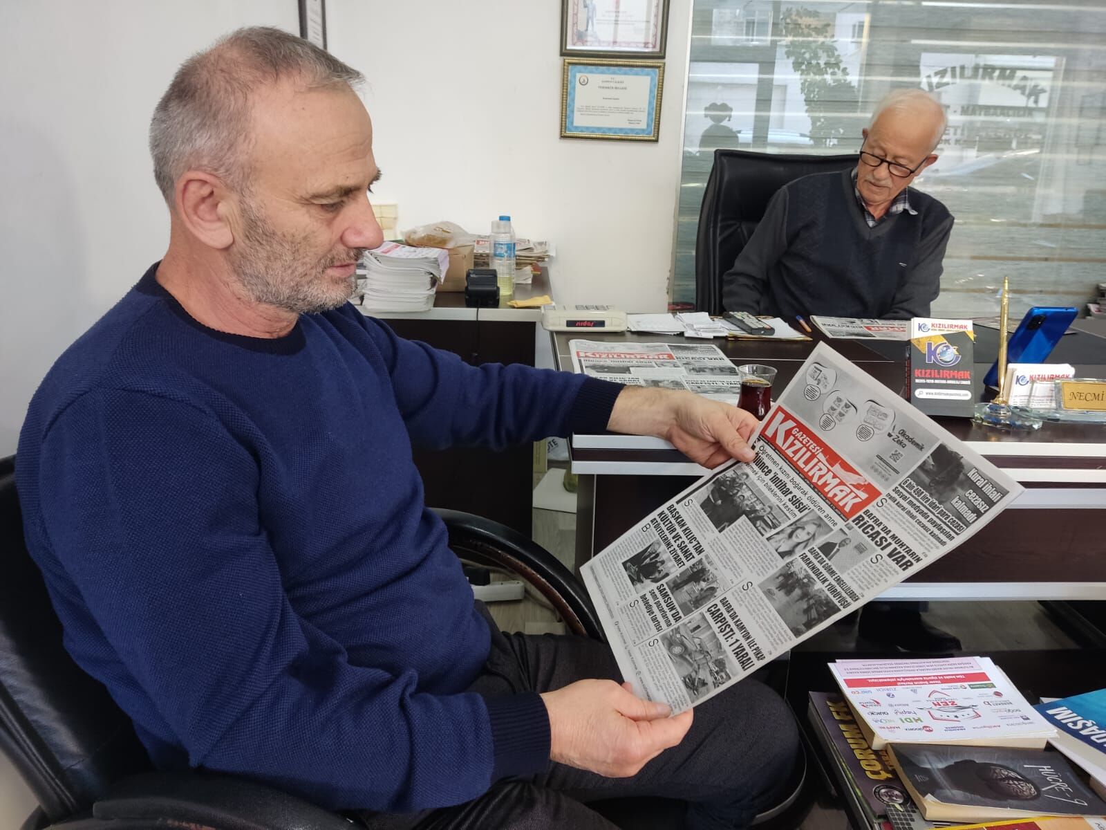 Yeniden Refah Bafra İlçe Başkanlarından; Gazetemize Nezaket Ziyareti (2)