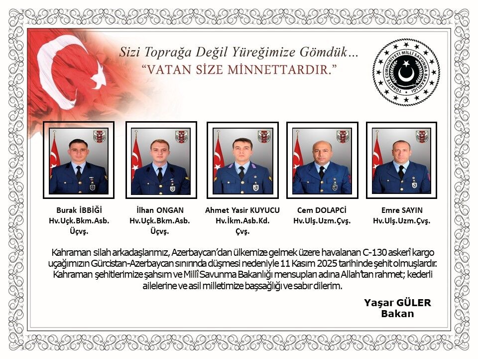 Msb 20 Askerin Şehit Olduğunu Açıkladı (1)