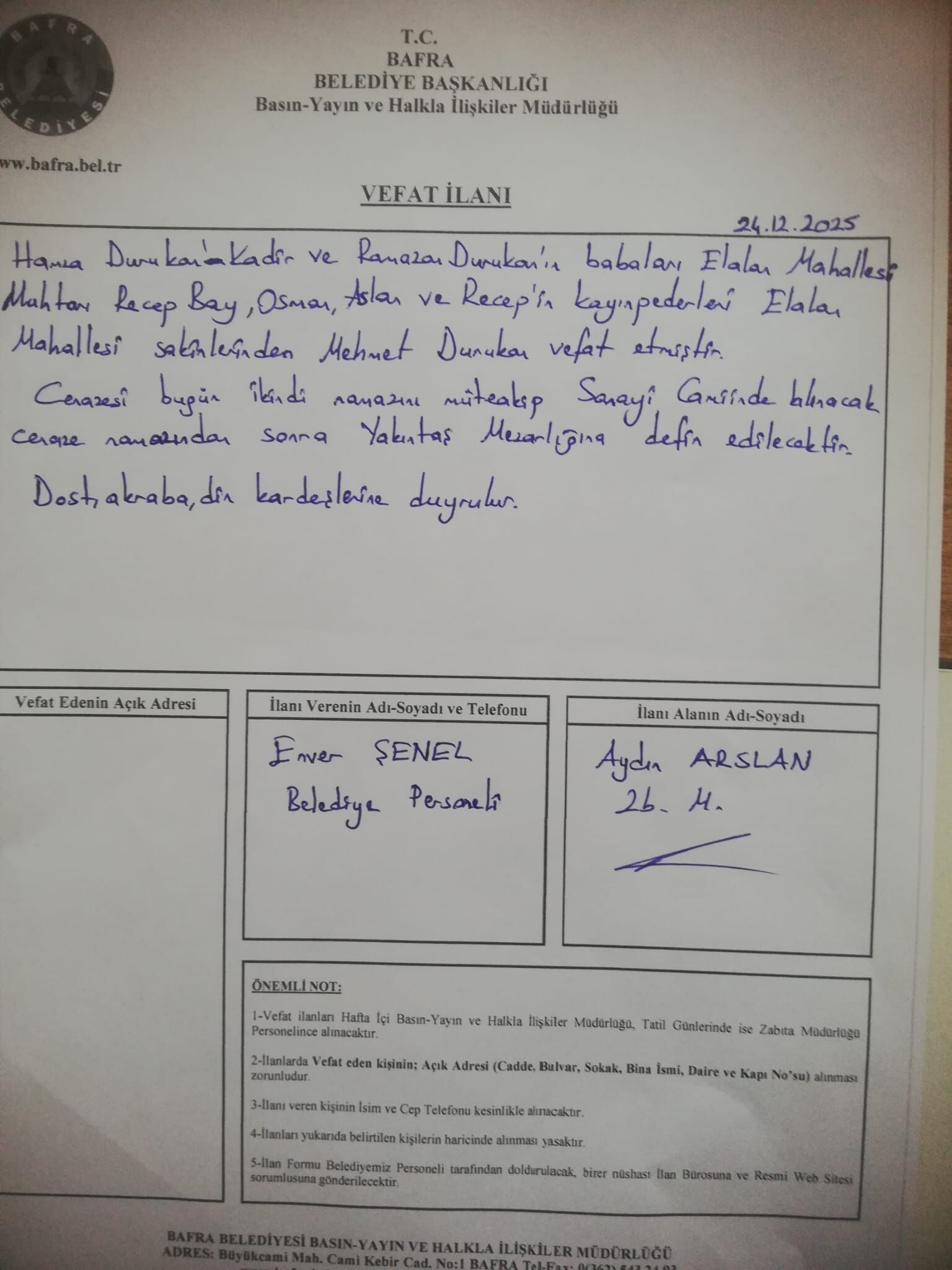 Bafra'da Vefat Edenler (1)-22