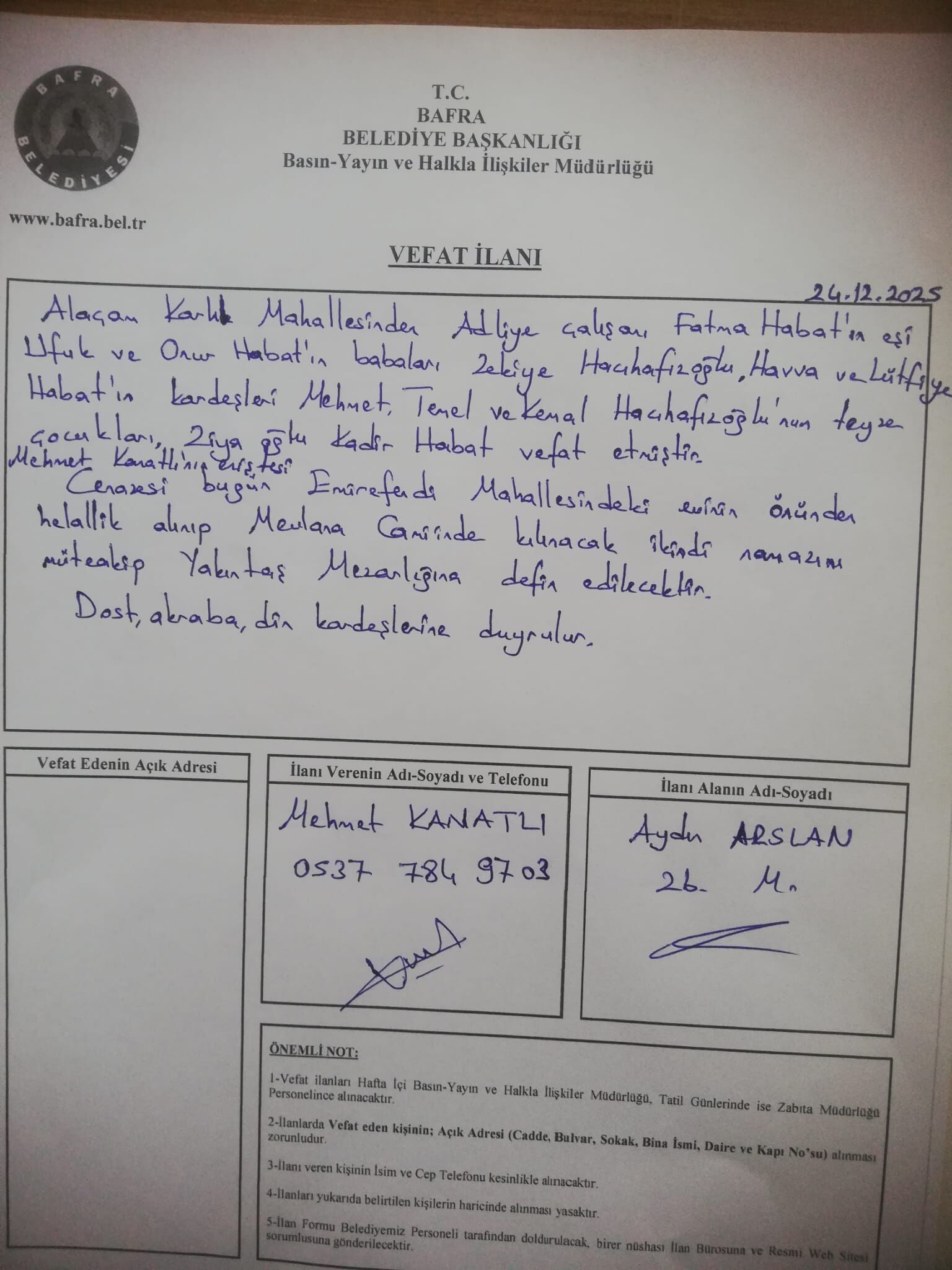 Bafra'da Vefat Edenler (2)-21