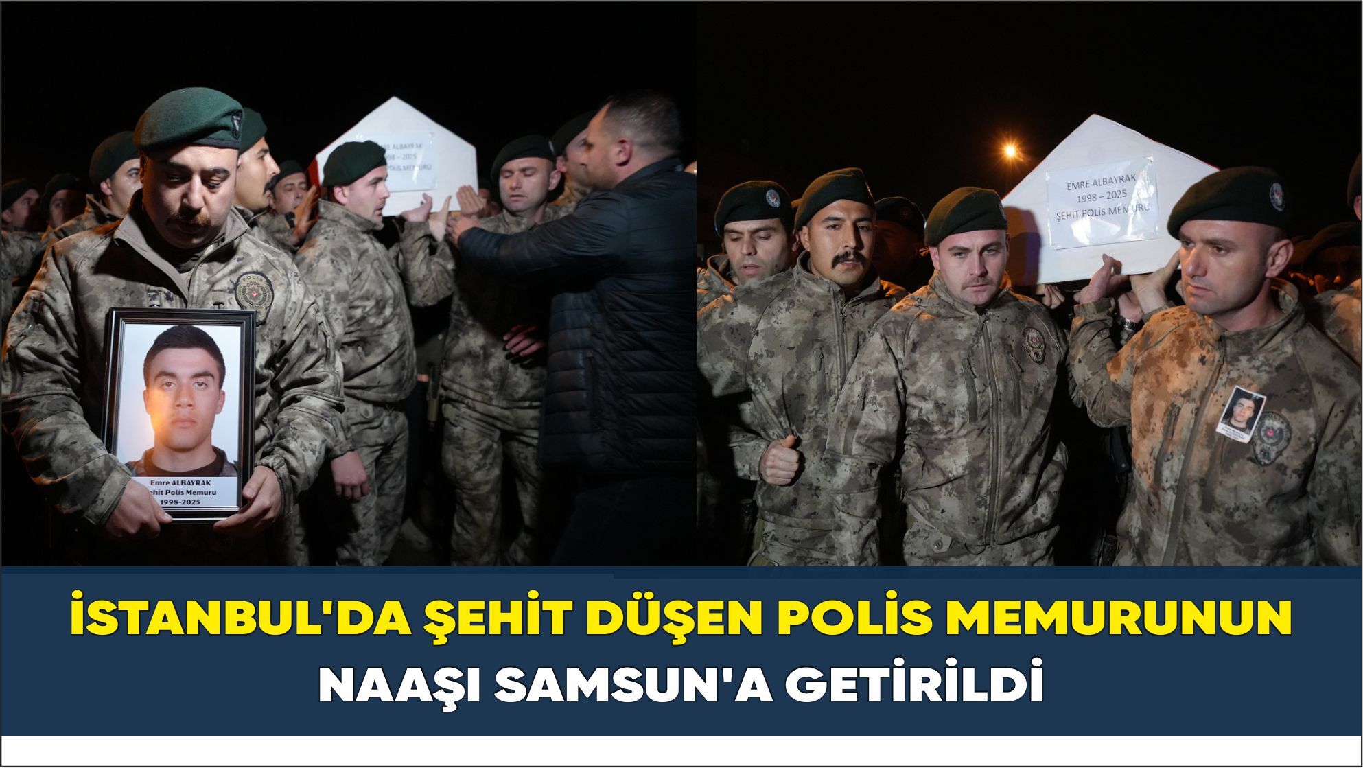 İstanbul'da Şehit Düşen Polis Memurunun Naaşı Samsun'a Getirildi (1)