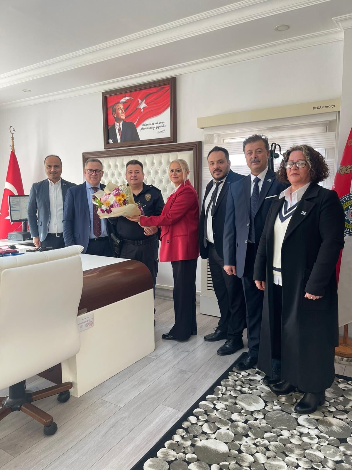 Bafra Anahtar Parti’den; Bafra İlçe Emniyet Müdürü Murat Öner’e Ziyaret-1