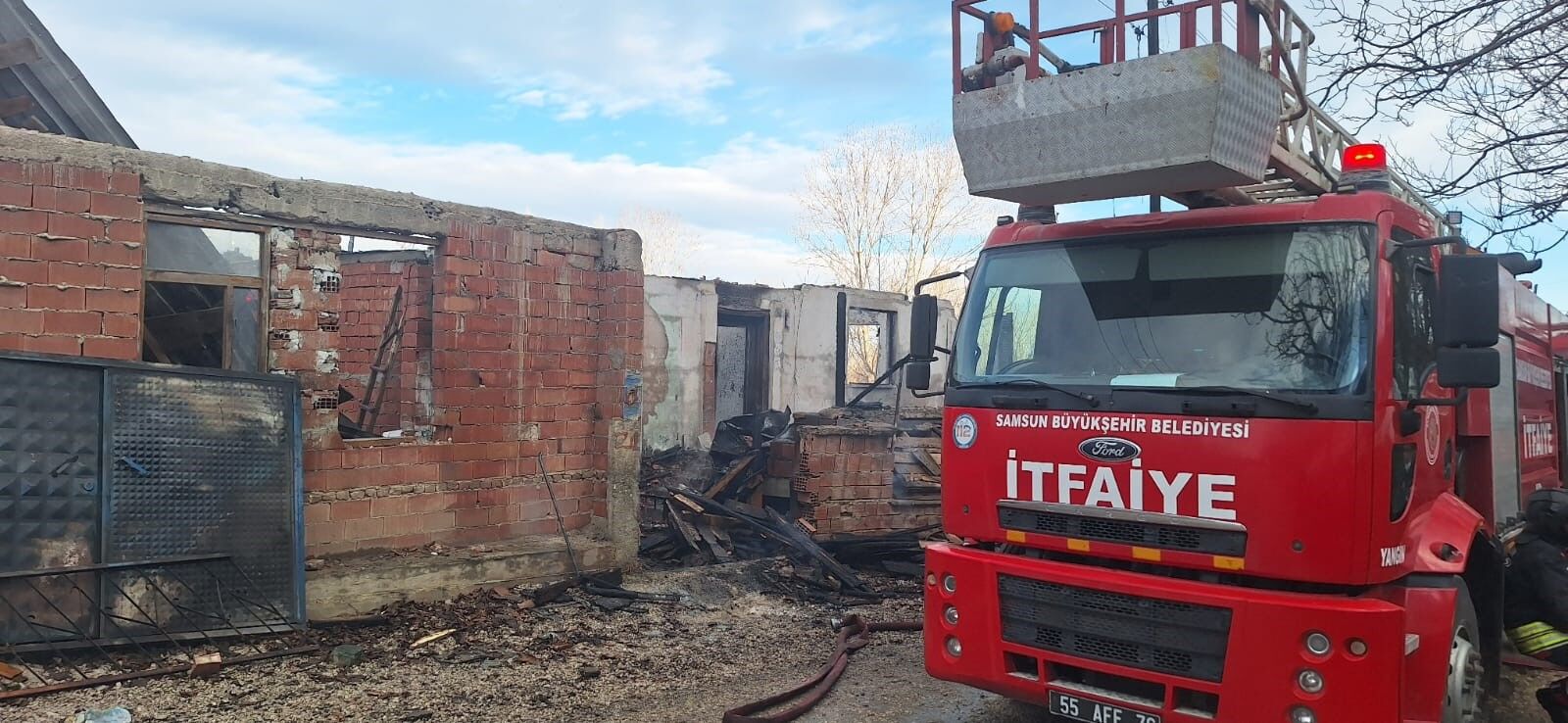 Samsun’da Ev Yangını1
