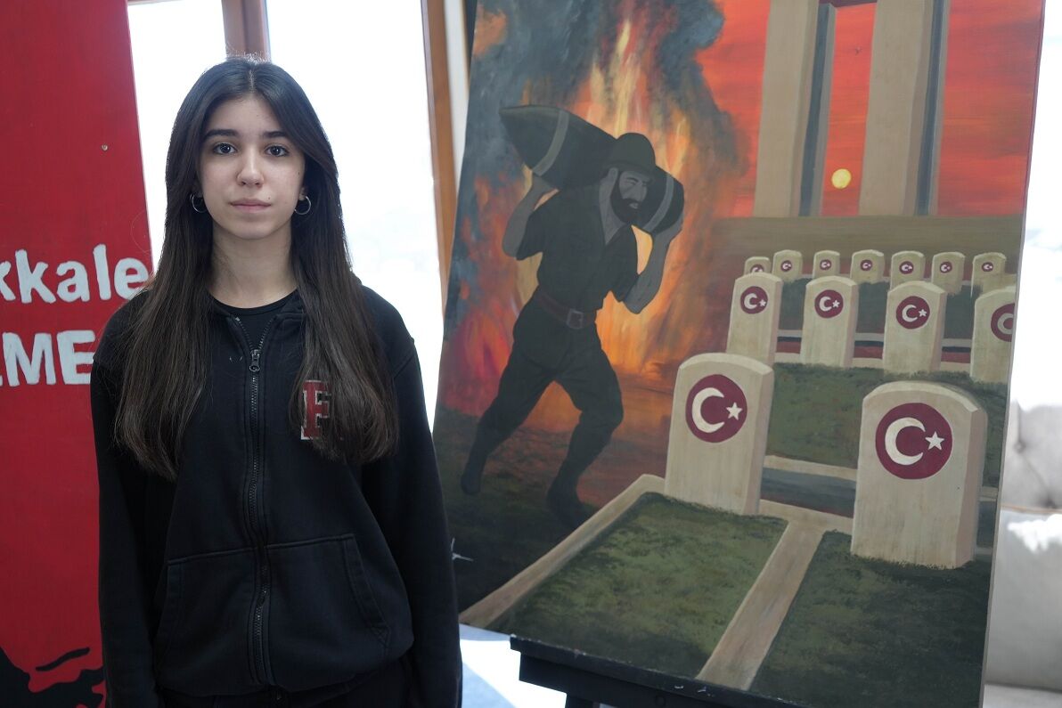 Lise Öğrencilerinden Şehitler Günü'ne Özel Resim Sergisi (1)
