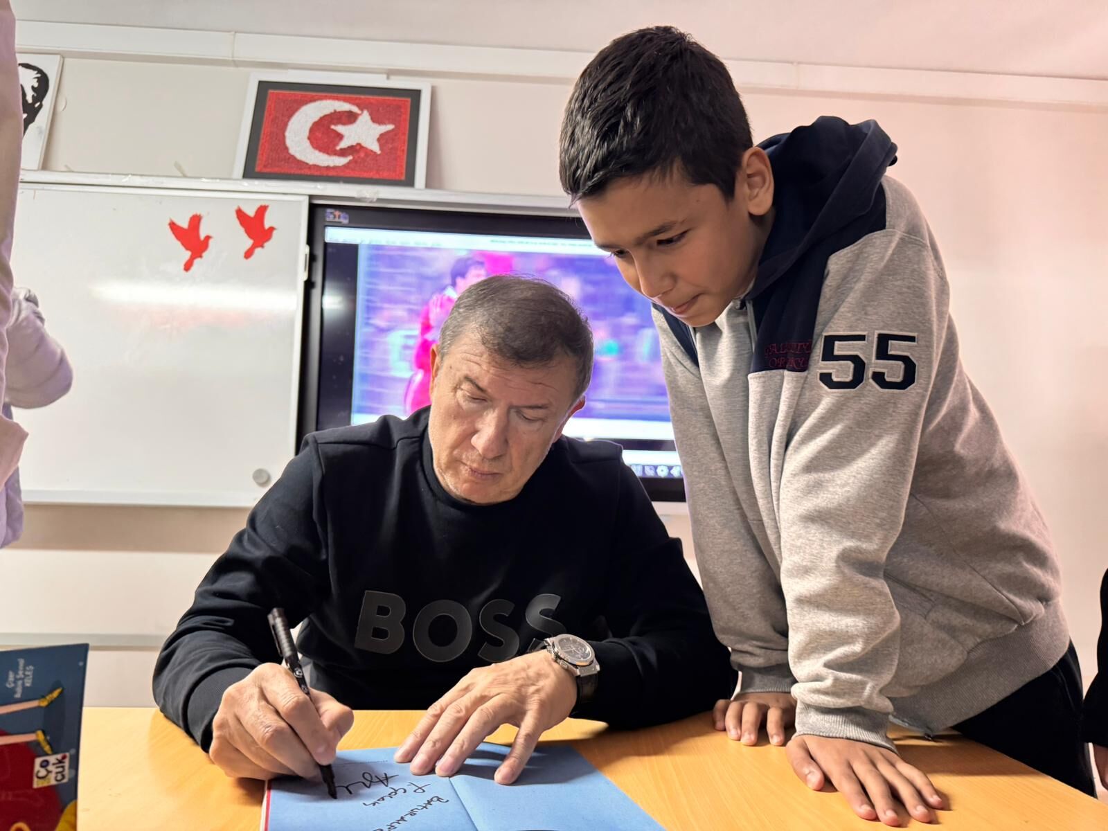 Avrupa Gol Kralı Tanju Çolak Bafra’da Öğrencilerle Buluştu (8)