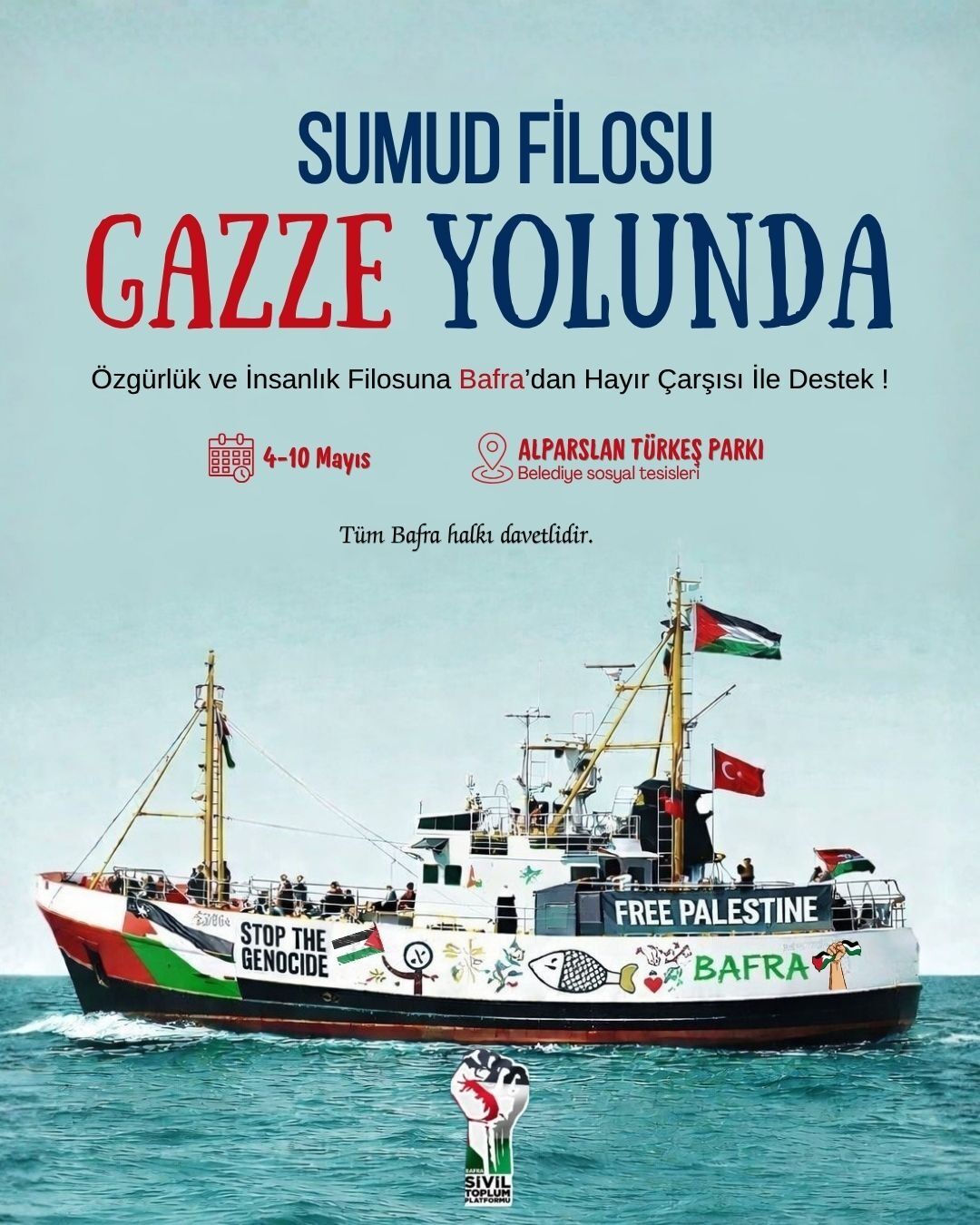 Bafra'dan Özgürlük Ve İnsanlık Filosuna Hayır Çarşısı İle Destek-1