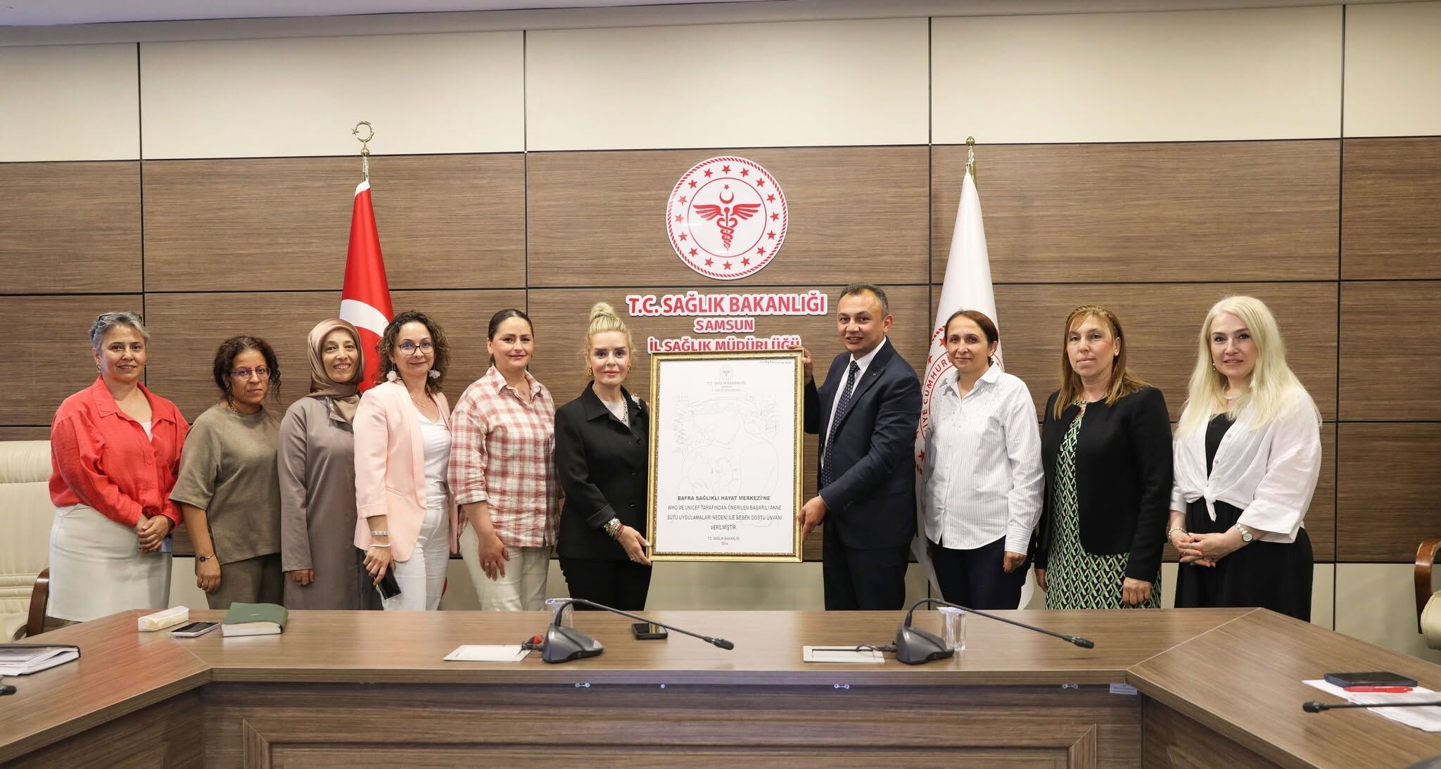 Bafra Saglikli Hayat Merkezi Bebek Dostu Unvani Aldi