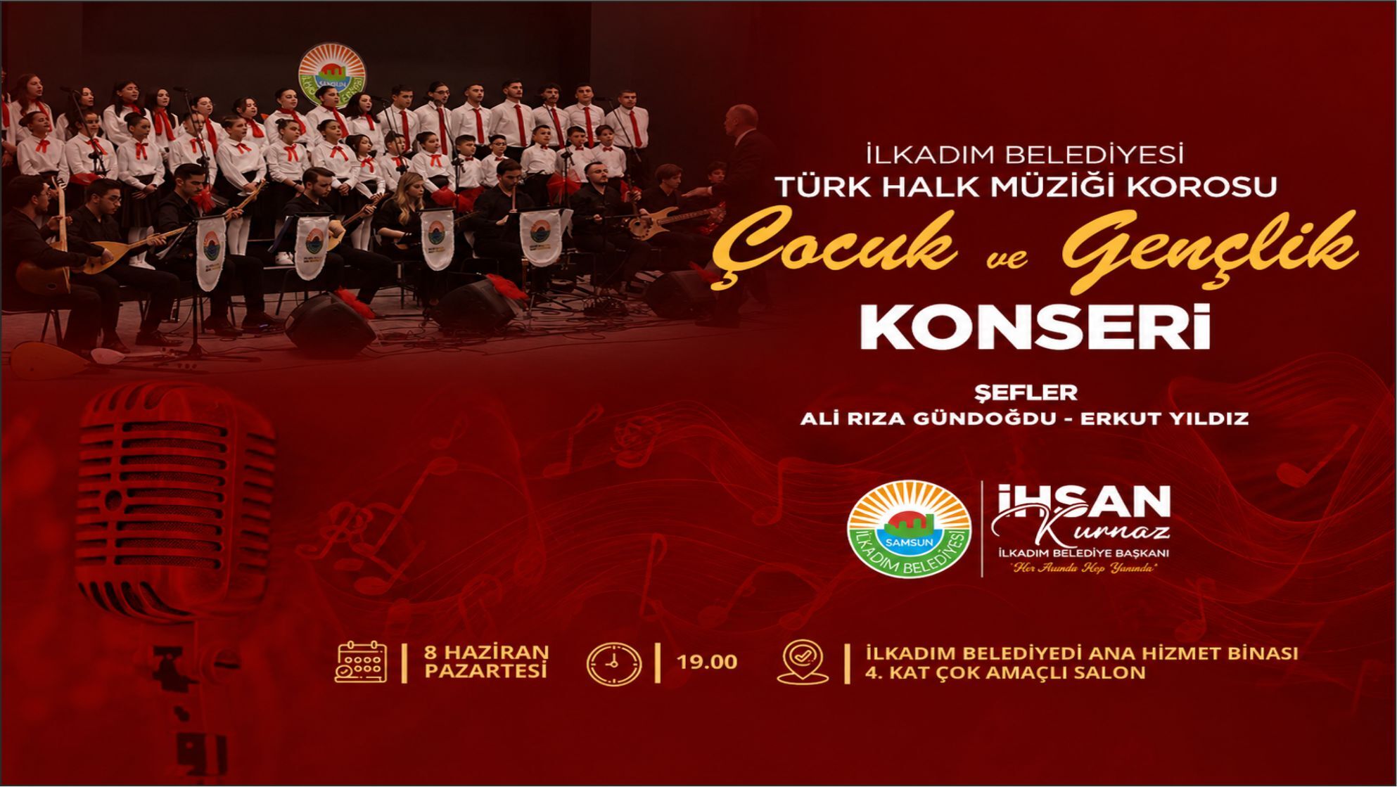 İlkadım Belediyesi Türk Halk Müziği Korusundan Müzik Dolu Geceye Davet