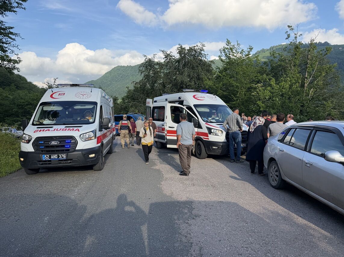 Ordu'da Yolcu Minibüsü Uçuruma Yuvarlandı 9 Yaralı (3)