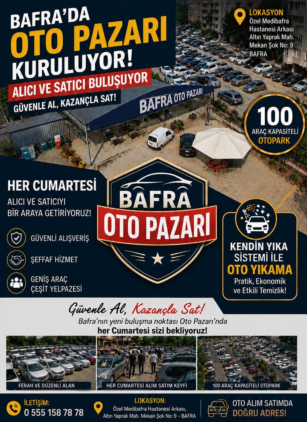 Bafra Oto Pazari Hizmete Hazırlanıyor