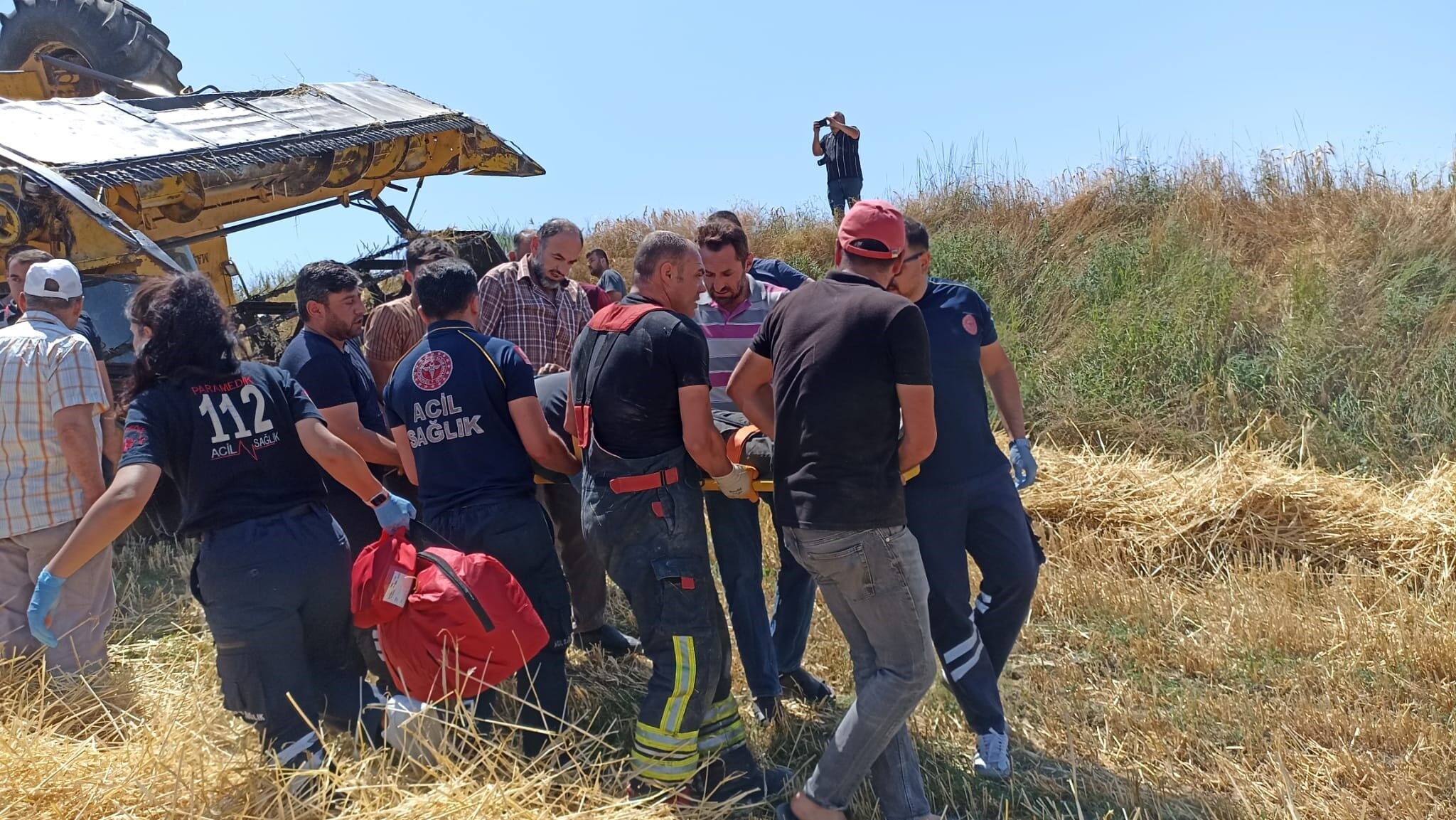 Samsun'da Biçerdöver Devrildi2